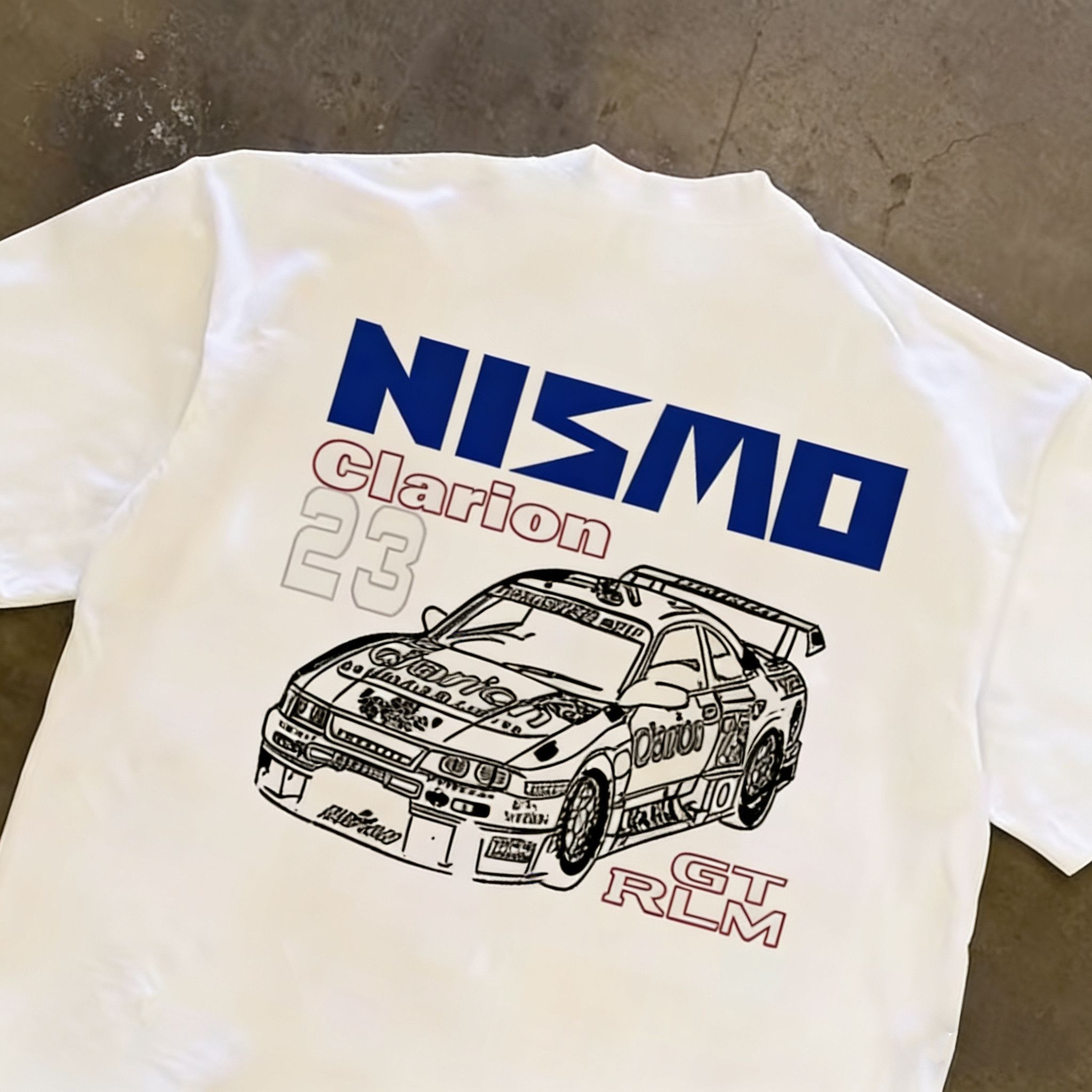 Other Street Retro Sport Car Sketch Heavy Cotton White T-Shirt Size US L / EU 52-54 / 3 - 3 Thumbnail