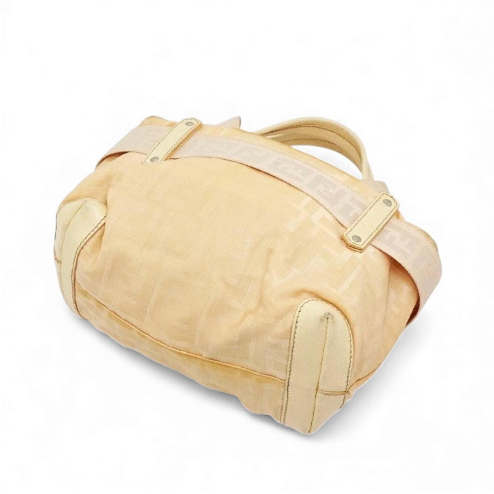 Fendi Fendi - Beige Nylon and Leather Handbag with Logo Detail Size ONE SIZE - 3 Thumbnail