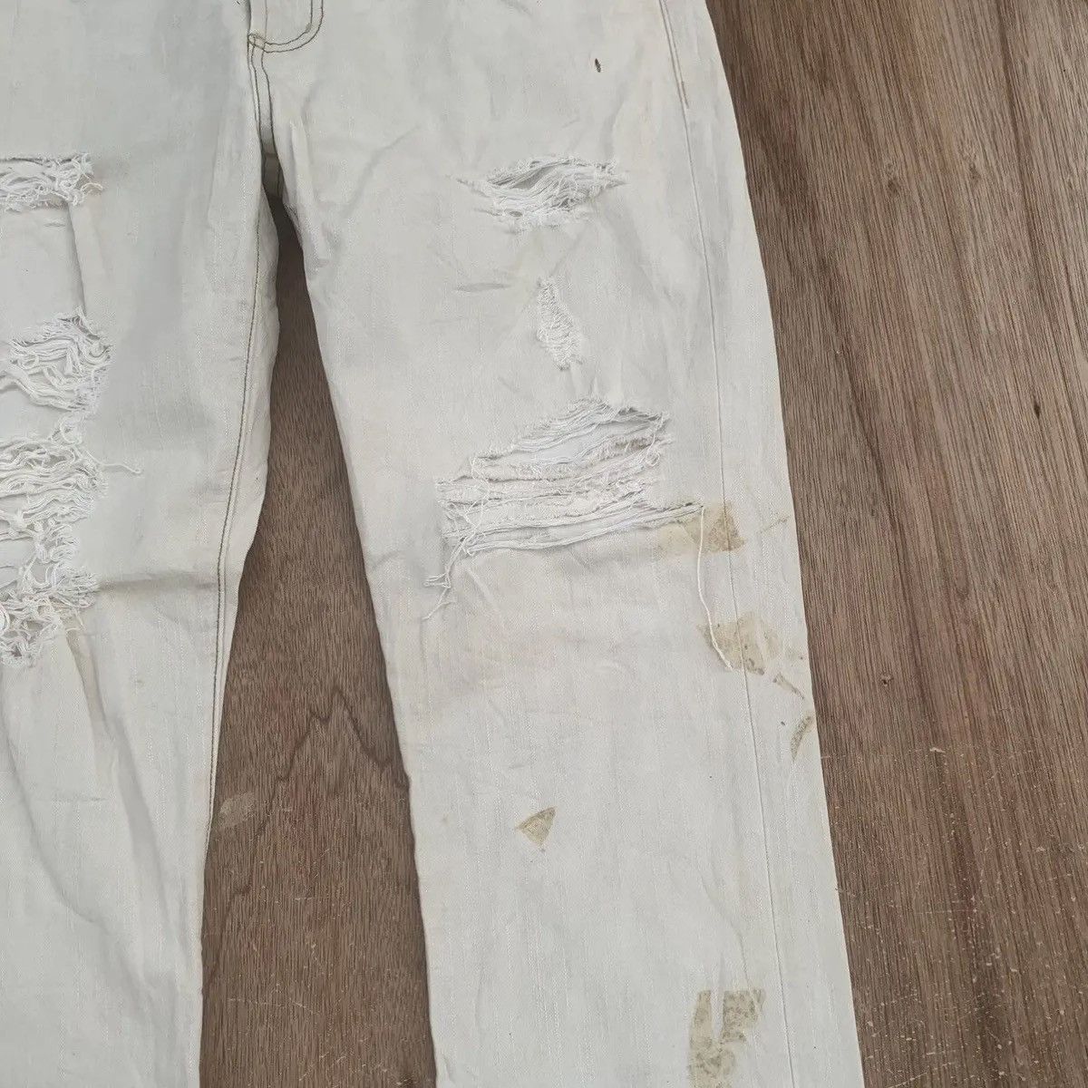 Japanese Brand 5-POCKET HIDEF JAPAN TROUSERS JEANS RIPPED RUSTY DIRTY PANTS Size US 30 / EU 46 - 4 Thumbnail