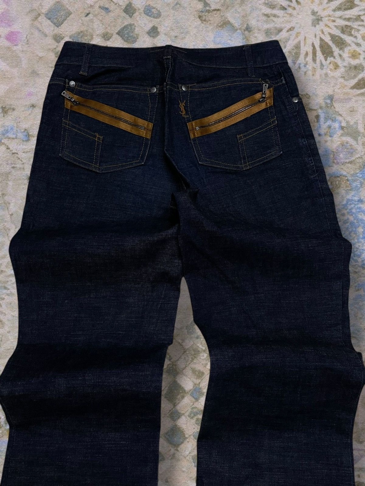Yves Saint Laurent Vintage Authentic Designer Yves Saint Laurent Flared Denim Size US 27 - 11 Thumbnail