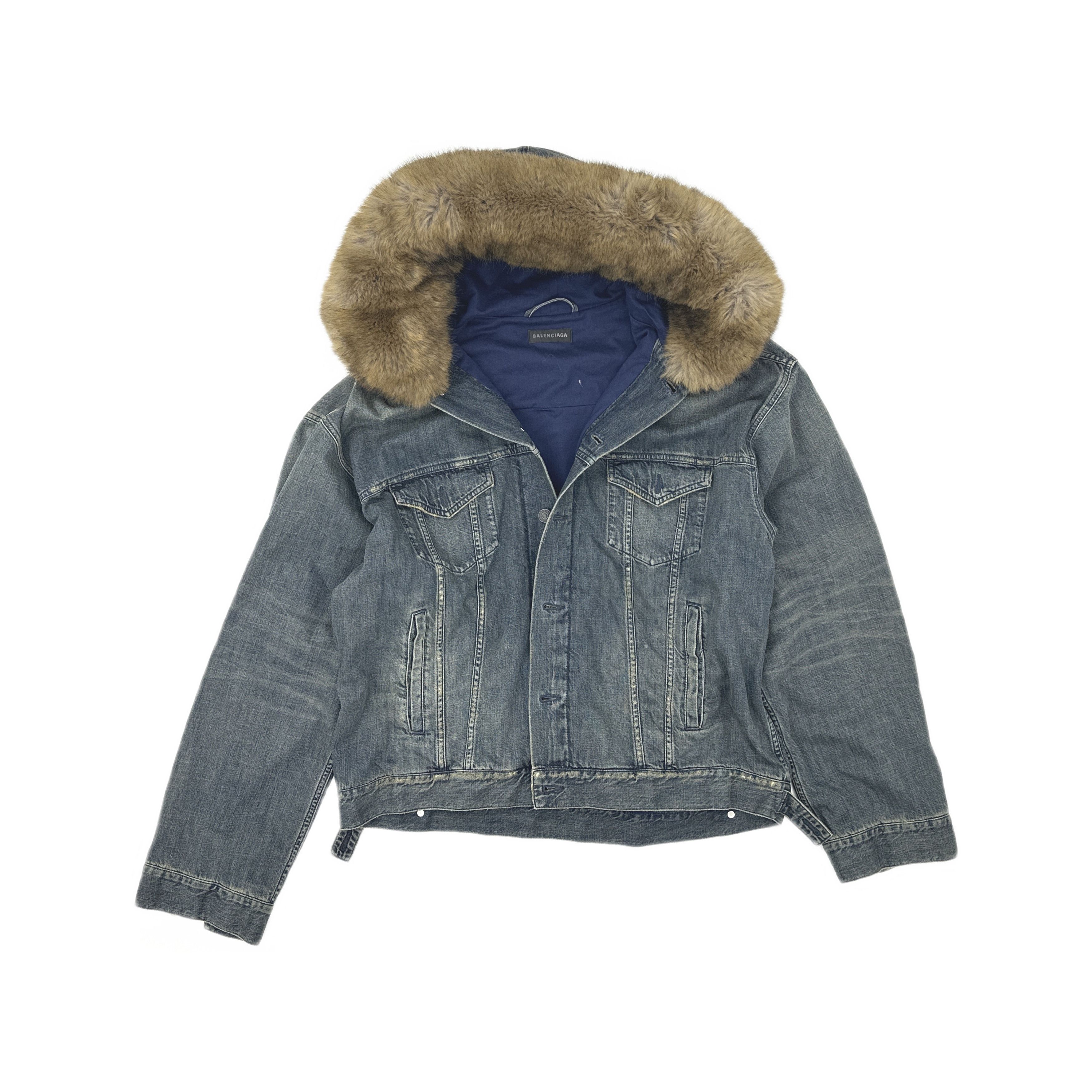 Balenciaga Balenciaga Hooded Denim Jacket Size L Size US L / EU 52-54 / 3 - 1 Thumbnail