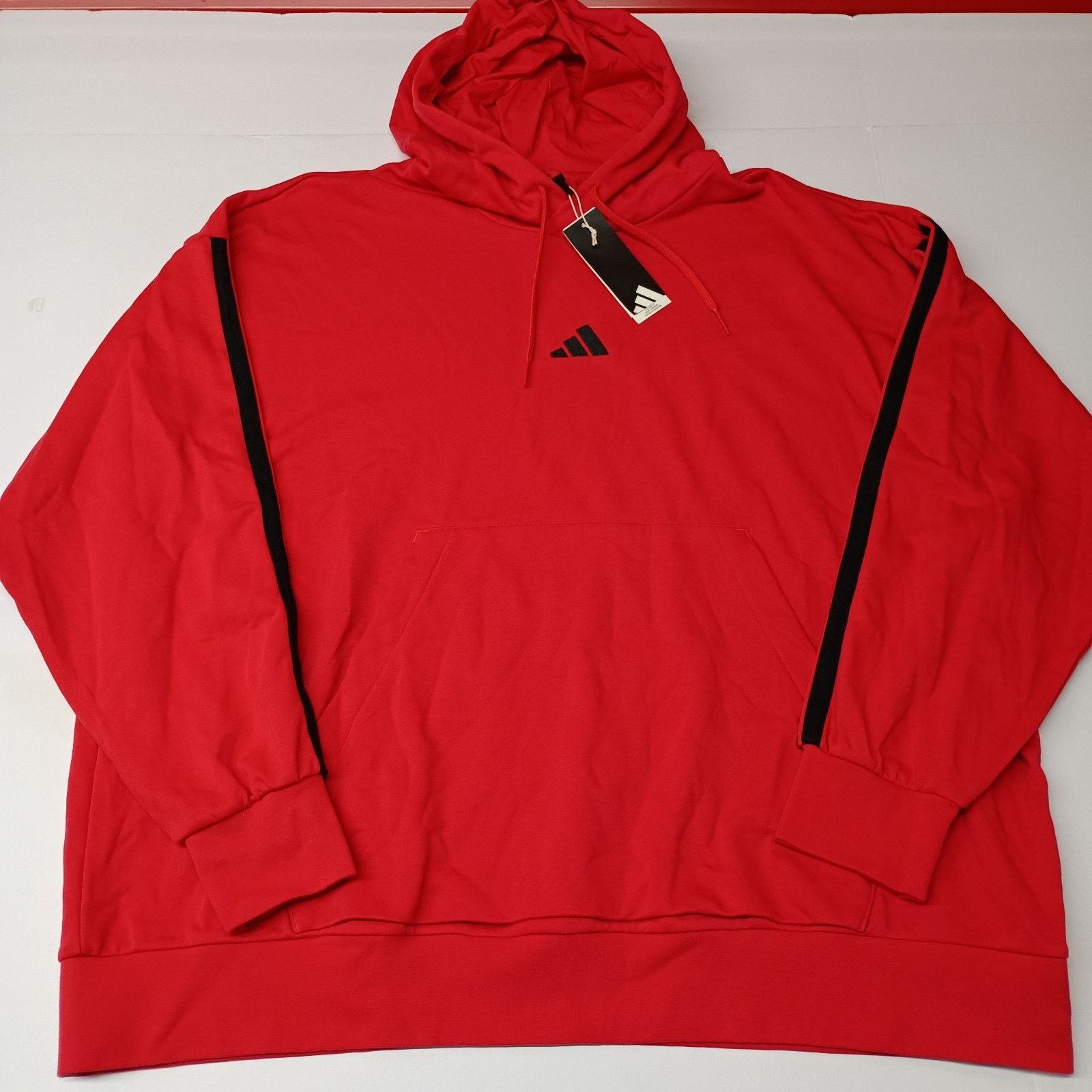 Adidas Adidas Essentials 3 Stripes French Terry Hoodie Mens 4XL Red Size US XXL / EU 58 / 5 - 1 Thumbnail