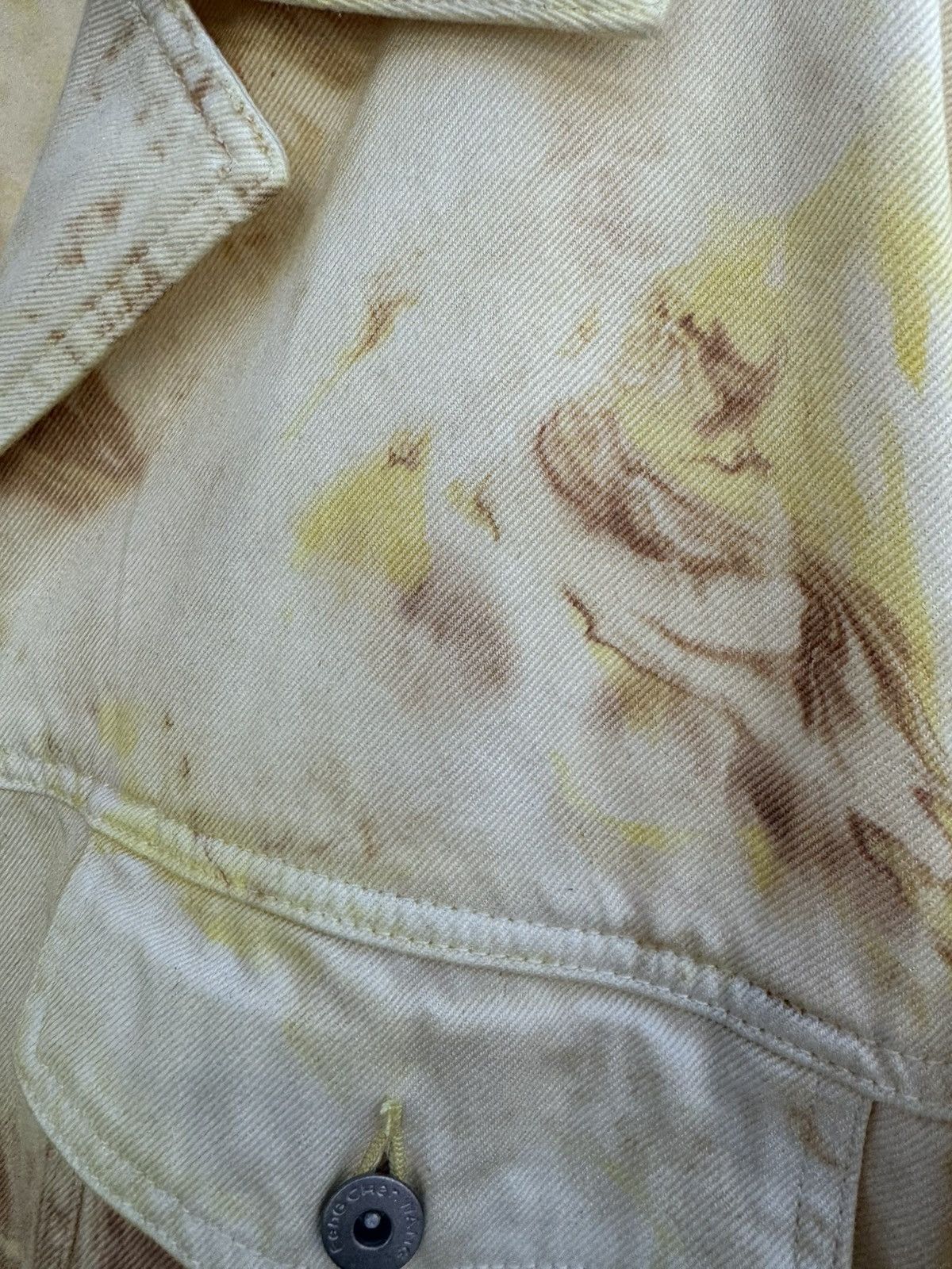Feng Chen Wang Feng Chen Wang Marbled Denim Shirt Yellow/Brown Oversized Size US L / EU 52-54 / 3 - 5 Thumbnail