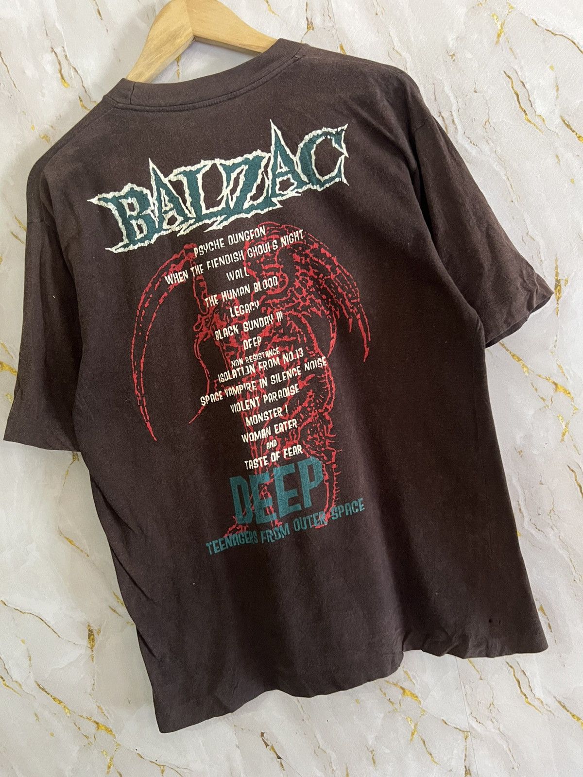 Punk and Yo Vintage Balzac “Deep” Shirt – Japanese Horror Punk Tee Size US L / EU 52-54 / 3 - 4 Thumbnail