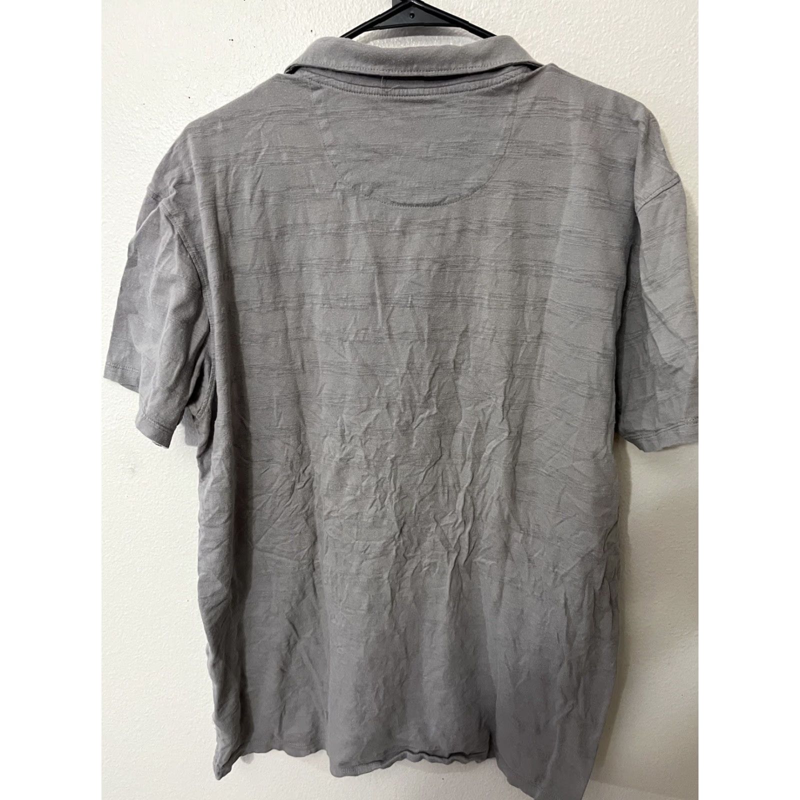 DKNY DKNY Polo Shirt Adult 2XL Gray Solid Designer Mens Size US XXL / EU 58 / 5 - 3 Thumbnail