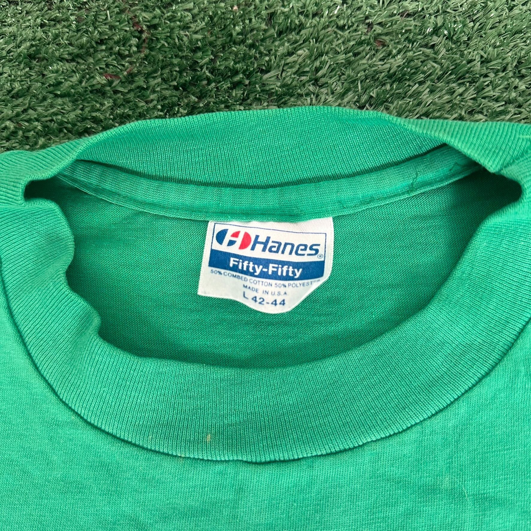 Hanes Vintage 80s Irish Shamrock Luck T-Shirt Single Stitch Boxy G Size US M / EU 48-50 / 2 - 4 Thumbnail