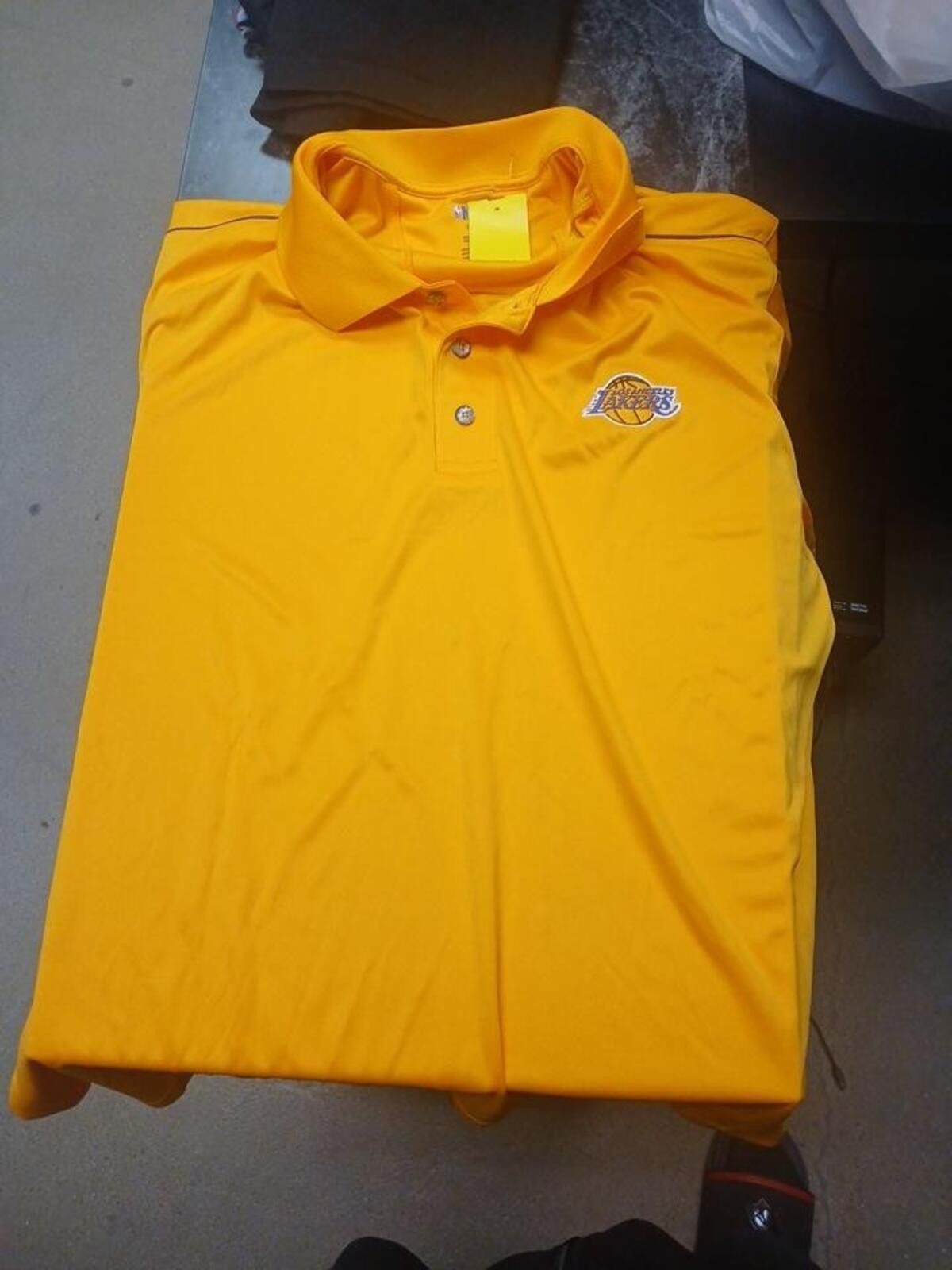 NBA NBA Team Apparel LAKERS Basketball Polo Golf Shirt GOLD Size ONE SIZE - 3 Thumbnail