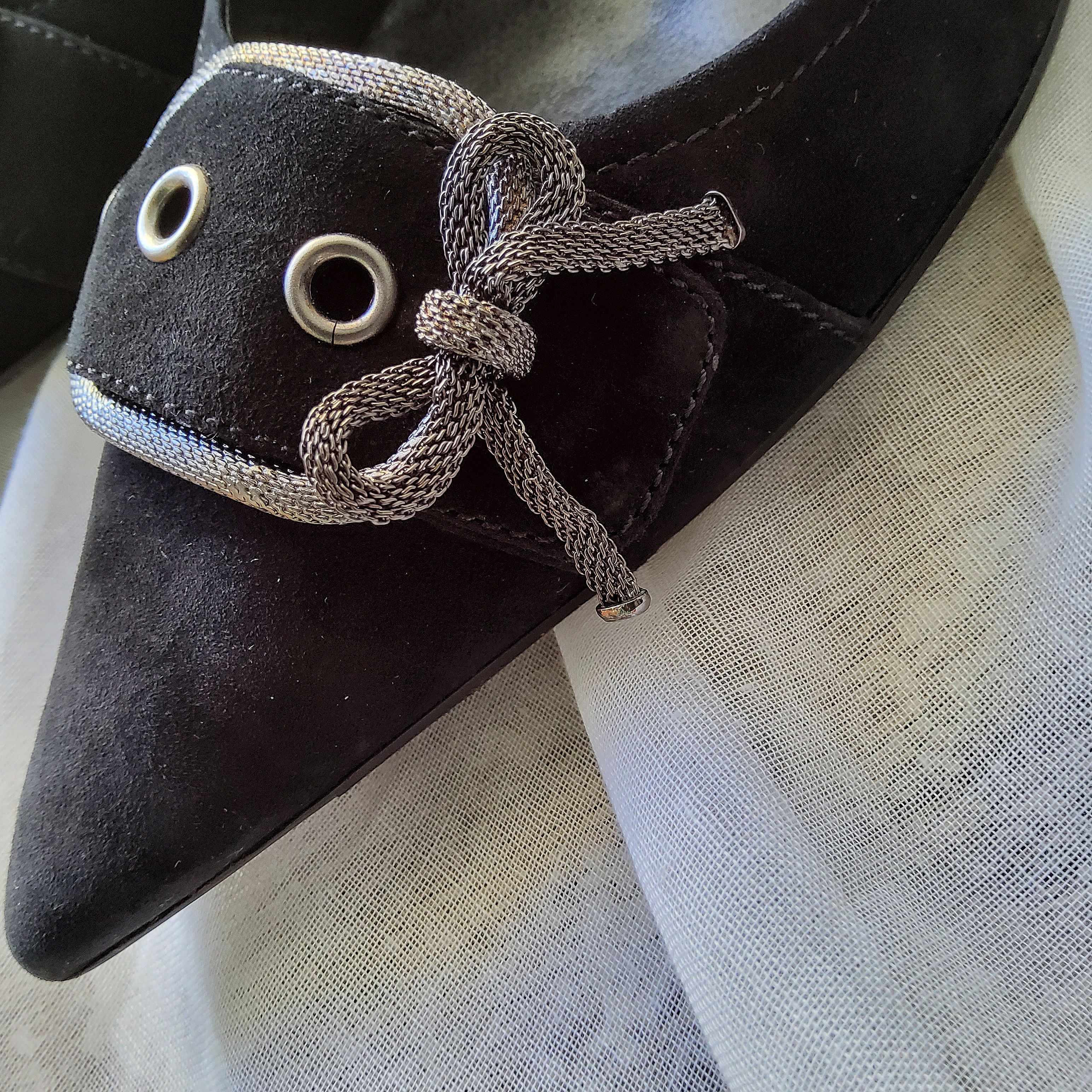 Miu Miu Miu Miu vintage y2k suede leather buckle pointy kitten heels Size US 10 / IT 40 - 4 Thumbnail