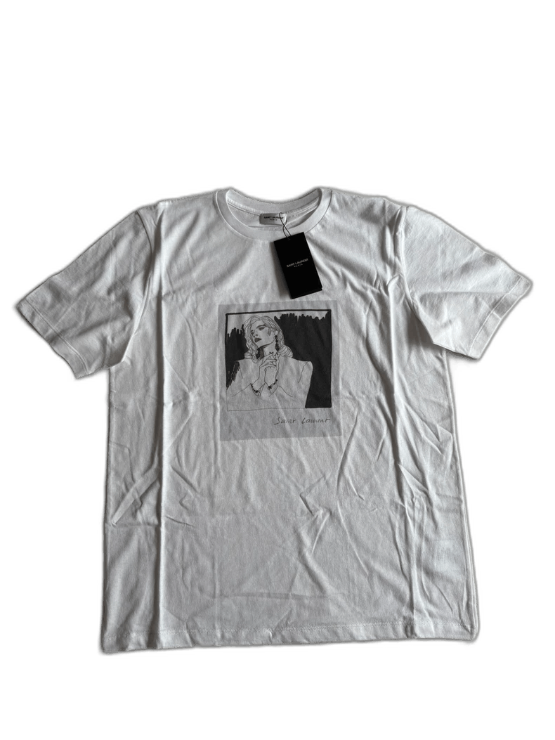 Saint Laurent Paris Saint Laurent Men's Graphic Short Sleeve T-shirt Size US M / EU 48-50 / 2 - 1 Thumbnail