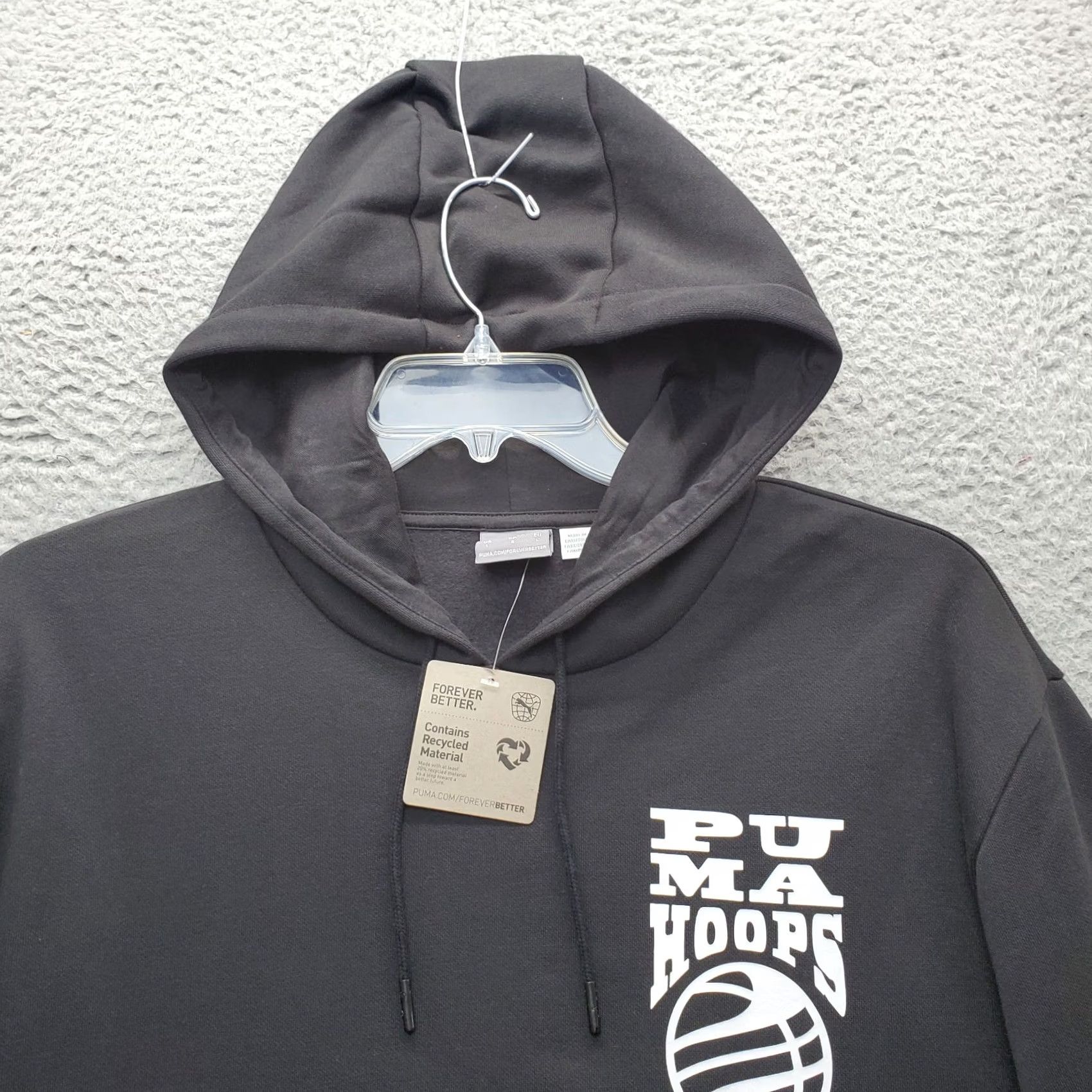 Puma PUMA Mens Posterize 2.0 Basketball Hoodie Raglan Sleeve Black Fleece Lined Pullover Size L Size US L / EU 52-54 / 3 - 7 Thumbnail