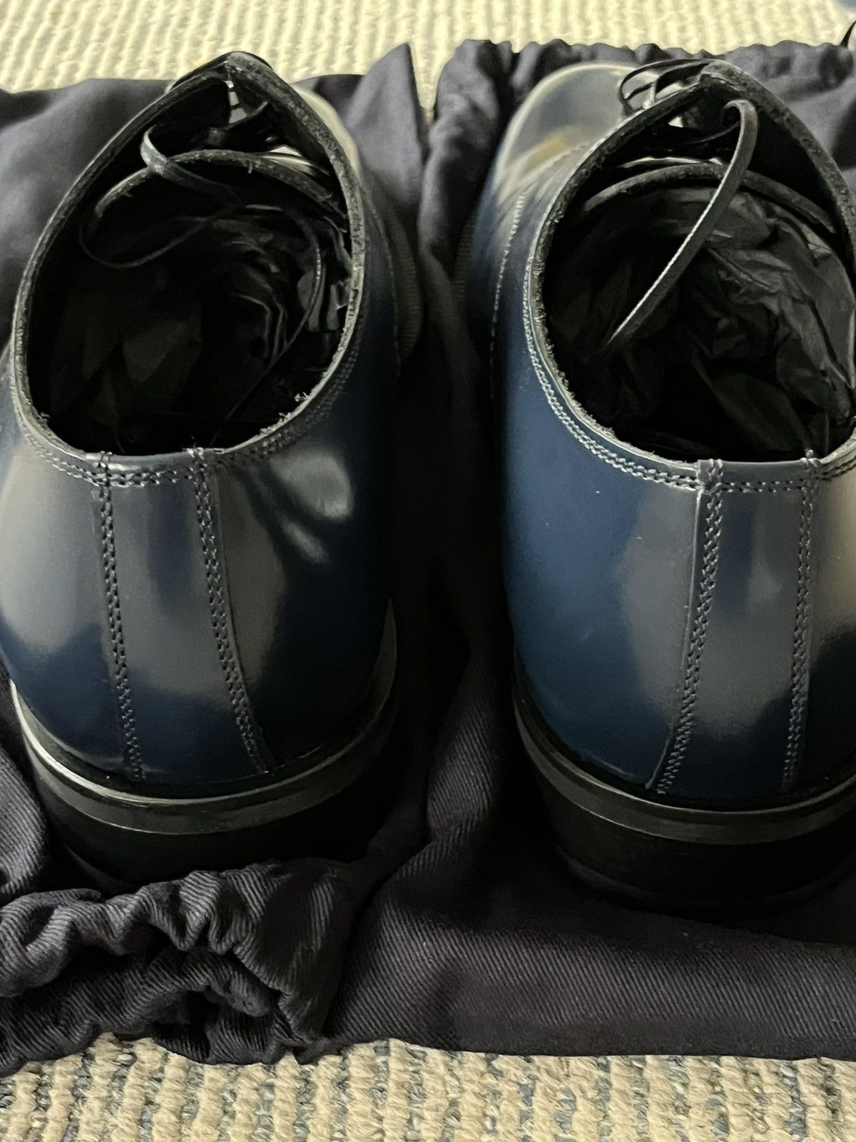 Dior Dark Blue Leather Dress Shoes Size US 7 / EU 40 - 3 Thumbnail