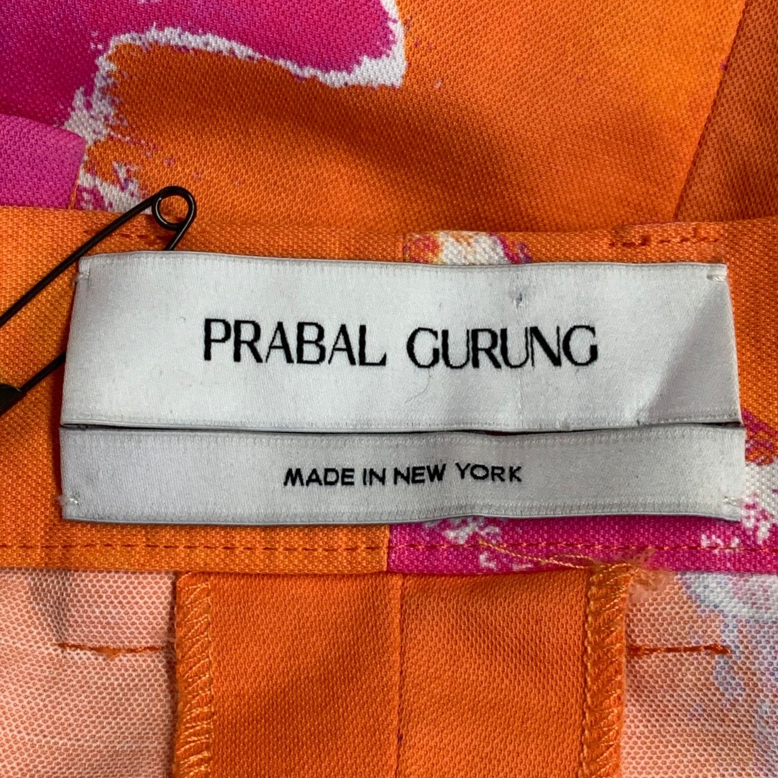 Prabal Gurung Orange Pink Cotton Blend Drop Crotch Cargo Casual Pants Size US 29 - 4 Thumbnail