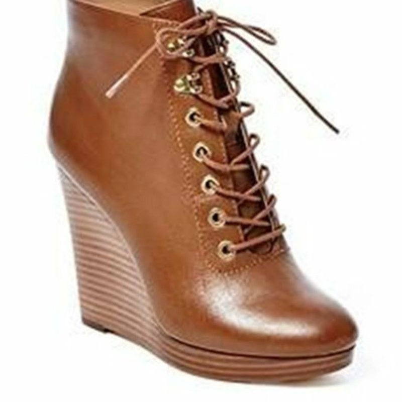 Guess GUESS Zoey Lace-Up Wedge Booties Size US 8 / IT 38 - 1 Thumbnail