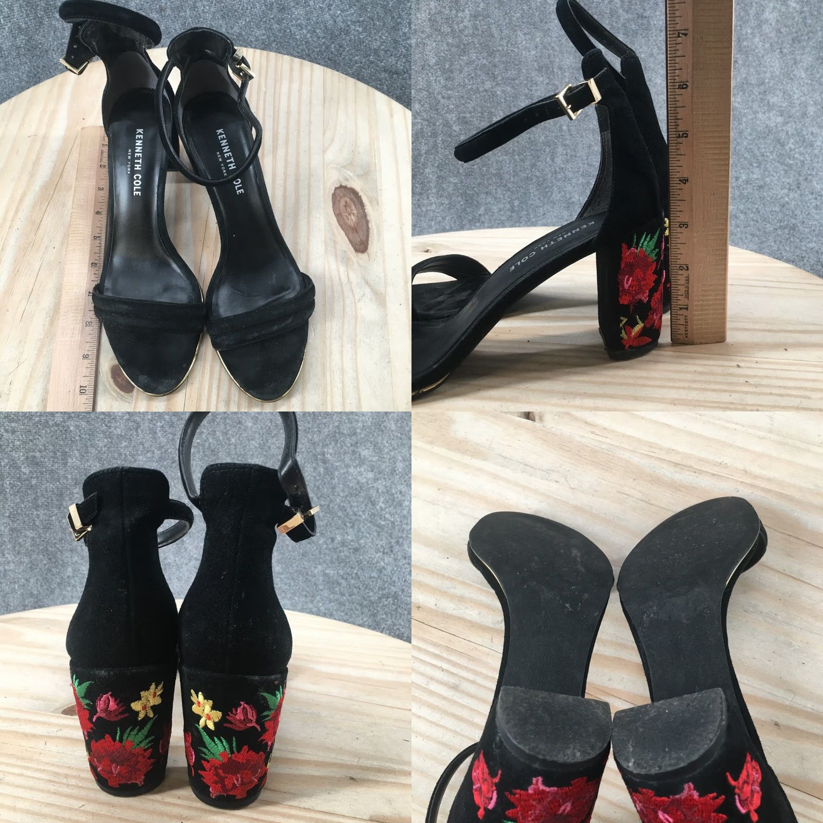 Kenneth Cole Kenneth Cole Heels Womens 8 M Buckle Straps Sandals Black Fabric Open Toe Block Heel Size US 8 / IT 38 - 8 Thumbnail