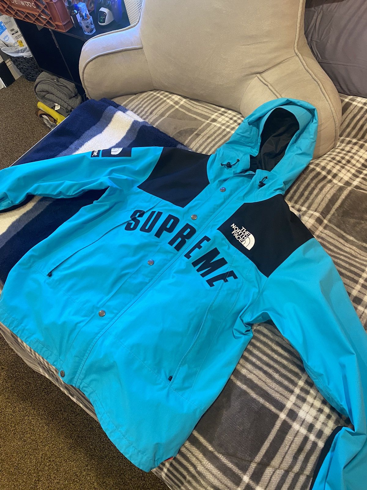 Supreme The North Face Supreme The North Face Arc Logo Teal Mountain Parka Grailed