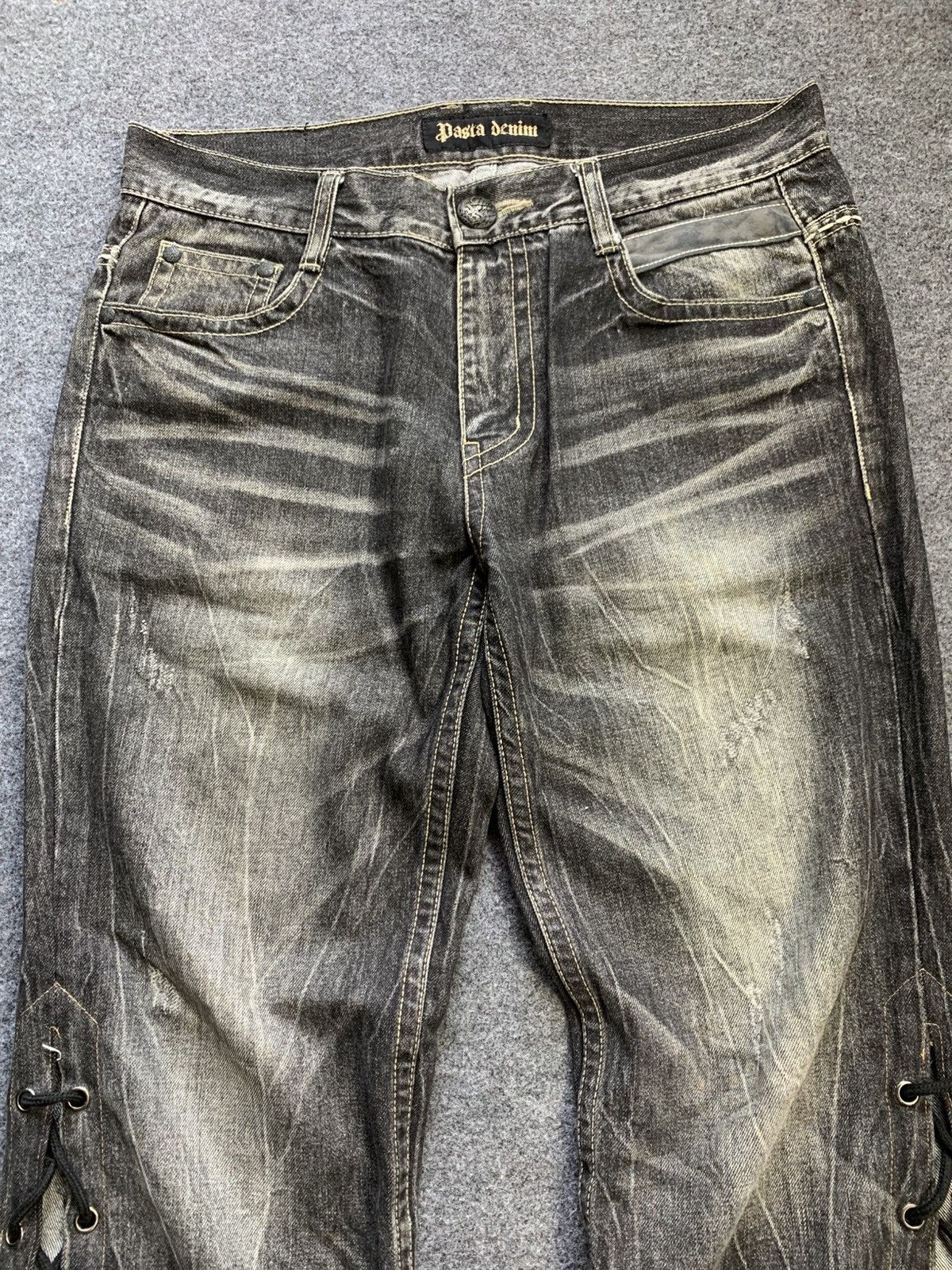 Japanese Brand Lace up pasta denim pant vkei style japanese brand Size US 36 / EU 52 - 8 Thumbnail