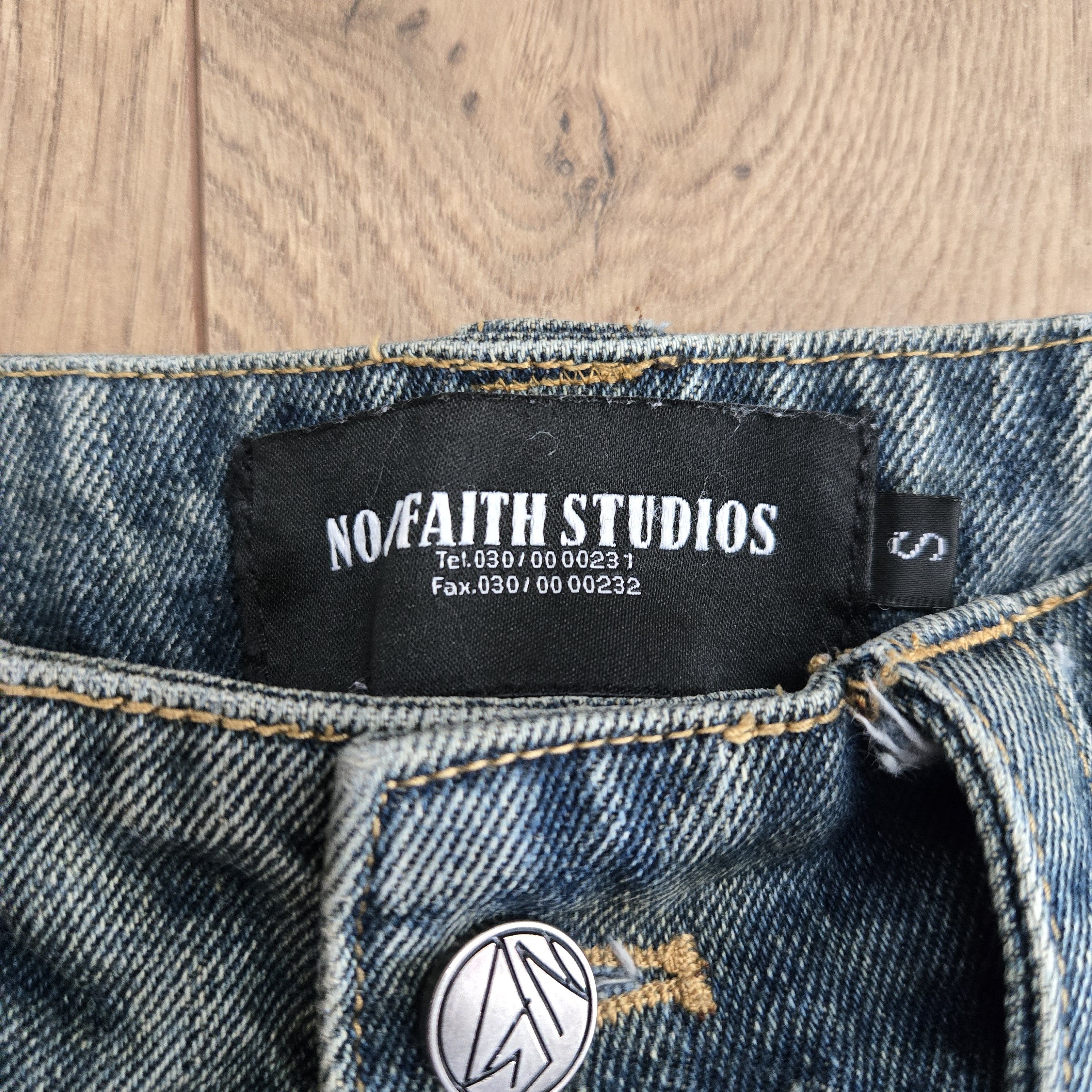 No Faith Studios No Faith Studios Basic Flared Denim Jeans Small Destroyed Size US 30 / EU 46 - 5 Thumbnail