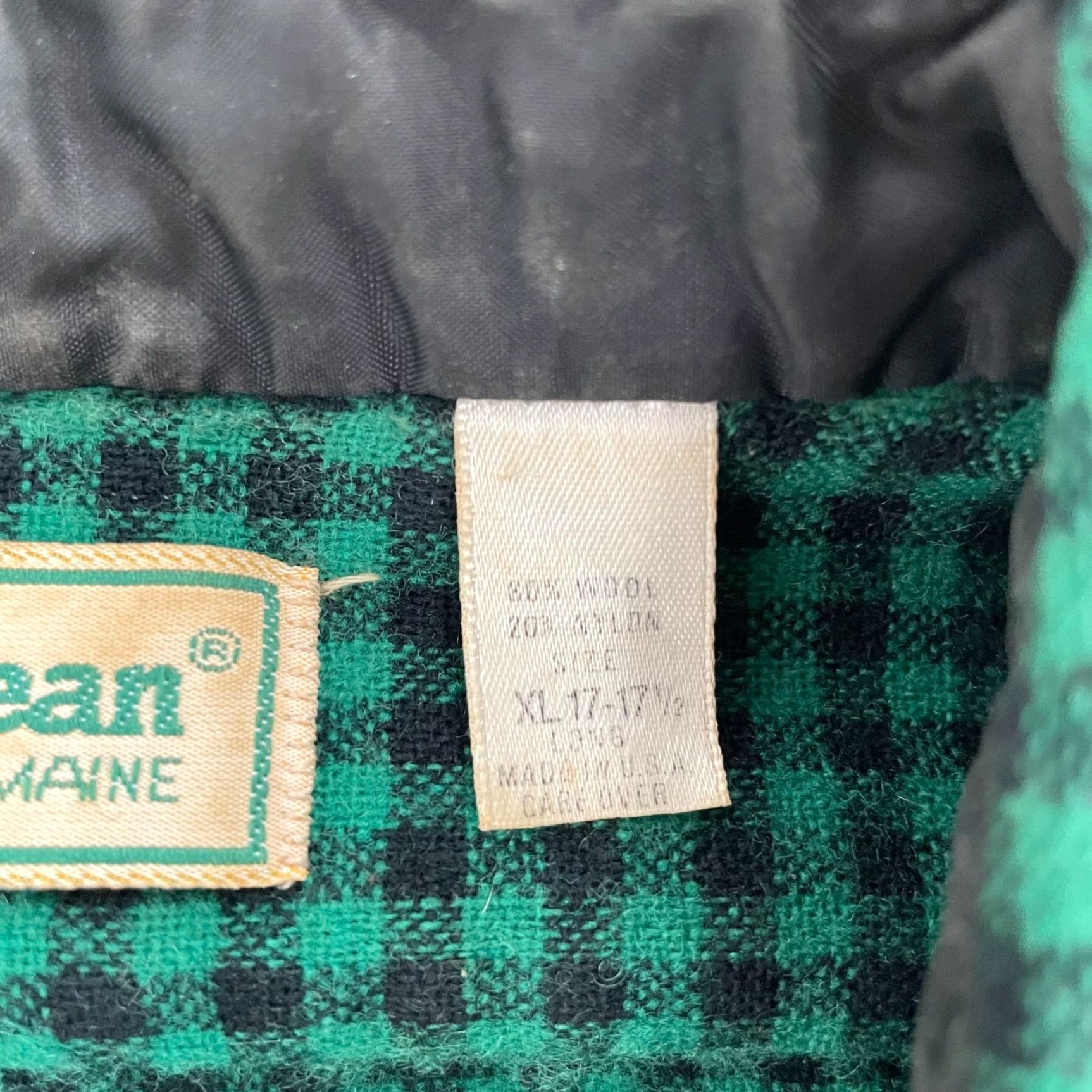 Vintage VINTAGE L.L. Bean Flannel Shirt Adult XL Green Plaid Wool Blend 70s 80s Lumberjack Button-Up Long Sleeve Men's Shirt Size US XL / EU 56 / 4 - 5 Thumbnail