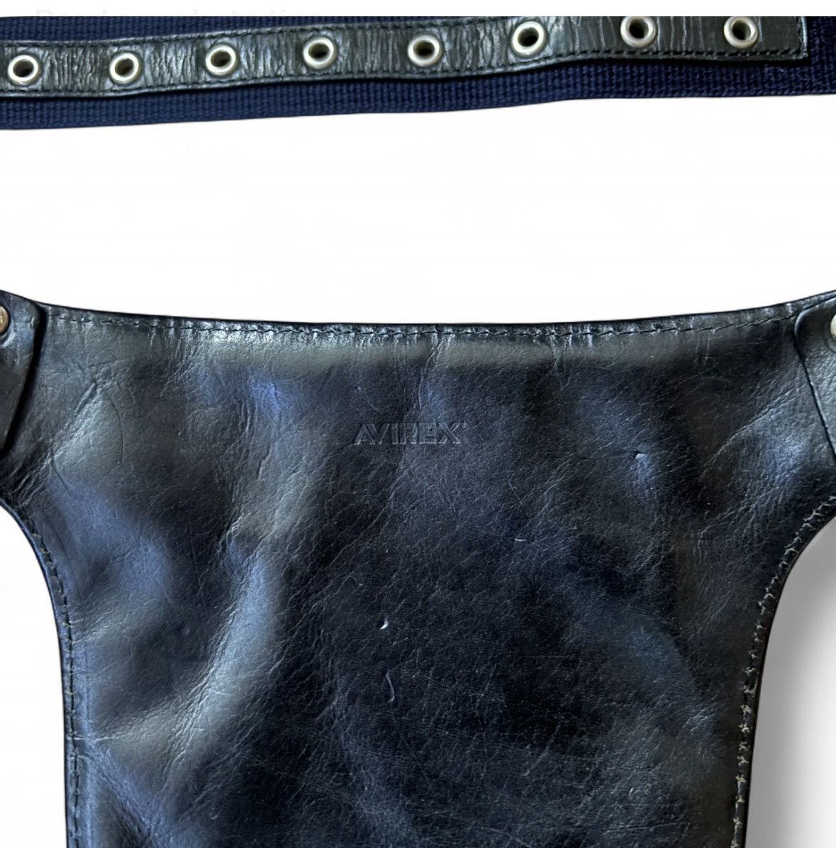 14th Addiction Vintage Avirex Leather Belt Bag Size 32 - 6 Thumbnail