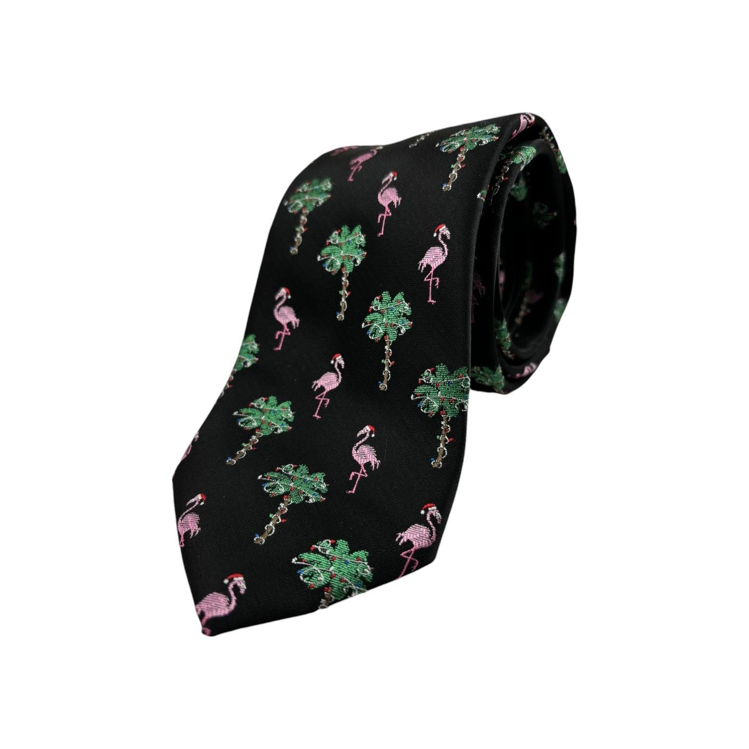 Other NWT Hallmark Holiday Tie Flamingos Palm Trees Christmas Mens Size ONE SIZE - 1 Thumbnail