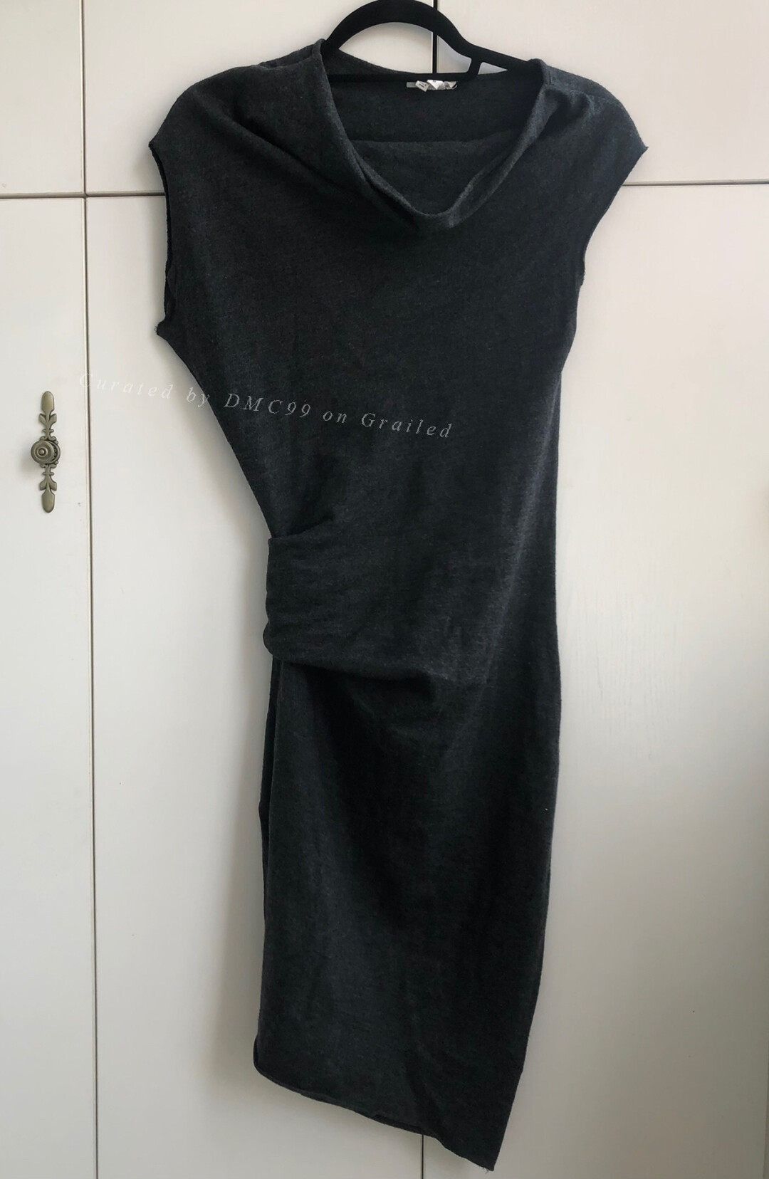 Helmut Lang Helmut Lang Wool Cowl Neck Asymmetric Dress Size S / US 4 / IT 40 - 1 Thumbnail
