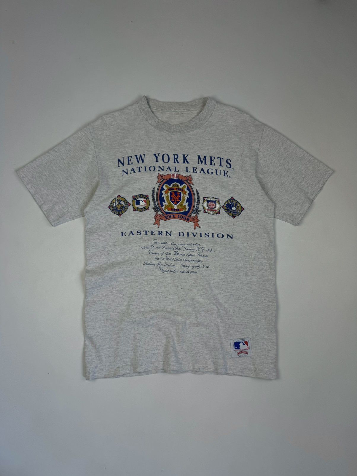 Nutmeg × Vintage NEW YORK METS Nutmeg Mills MLB Made in USA Vintage T-Shirt Size US M / EU 48-50 / 2 - 16 Thumbnail