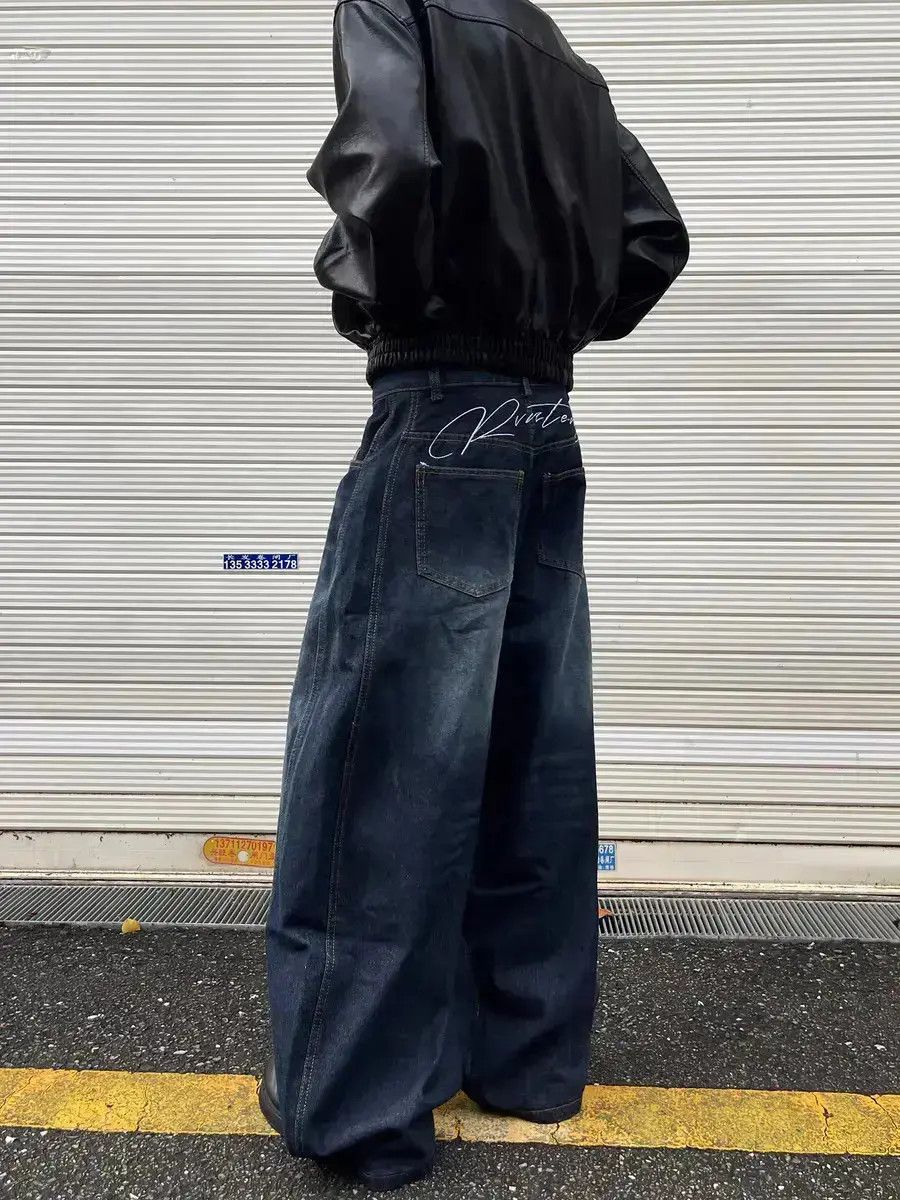 Japanese Brand Loose Hip Hop Wide Leg Pants Jeans Size US 32 / EU 48 - 3 Thumbnail