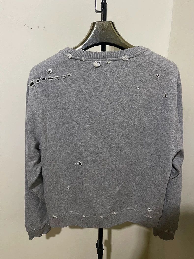 Loewe loewe Embroidered ripped gray sweatshirt 2503-Nextarrow Size US M / EU 48-50 / 2 - 4 Thumbnail