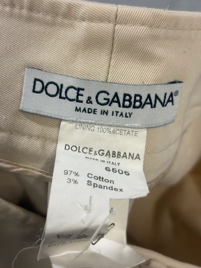 Dolce & Gabbana 1990s Dolce & Gabbana Creamy Flared Pants Size 27" / US 4 / IT 40 - 9 Thumbnail