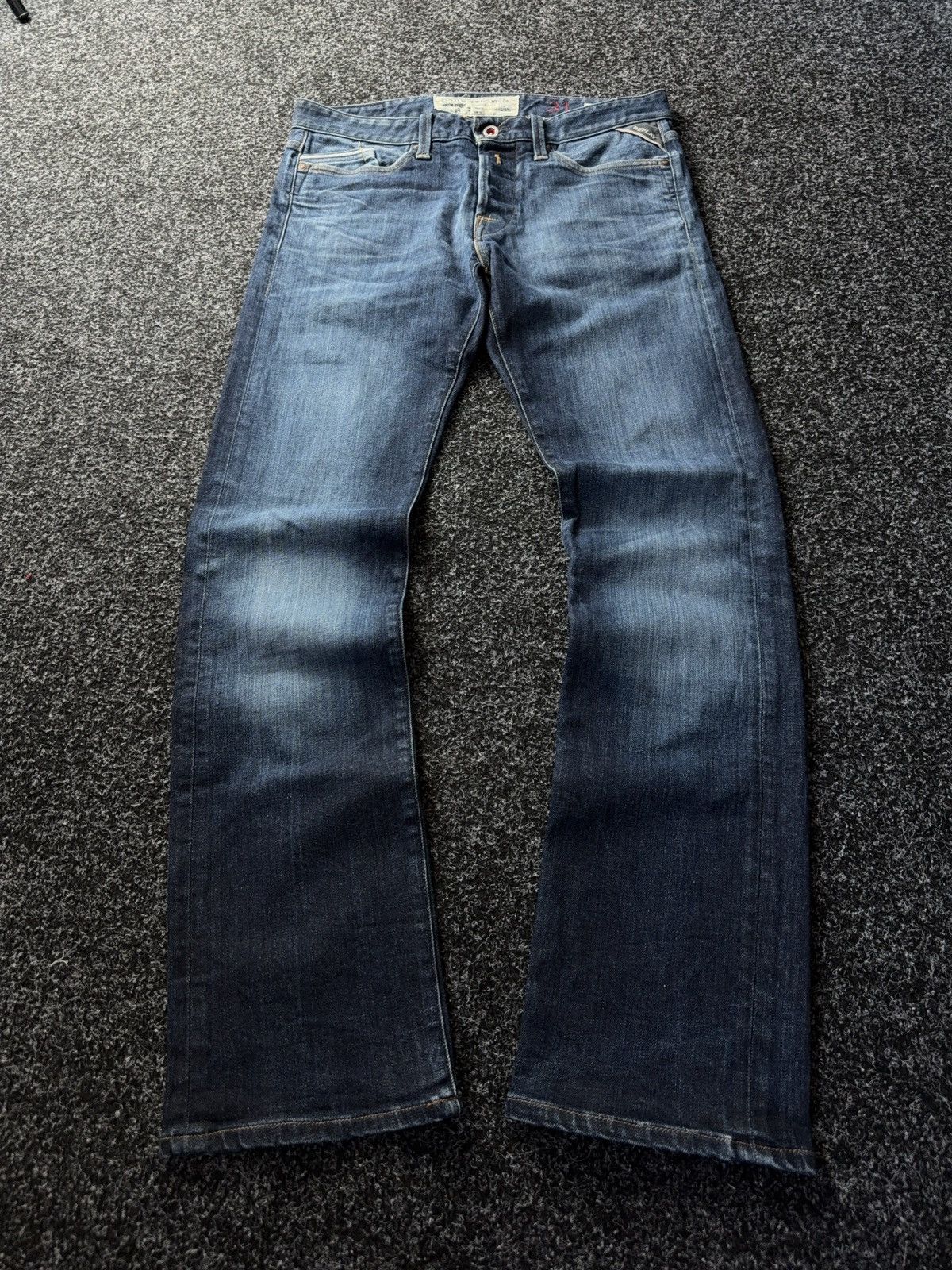 Replay Luxury 00s Replay Blue Denim pants Jeans W31 Vintage Italy Size US 31 - 1 Thumbnail