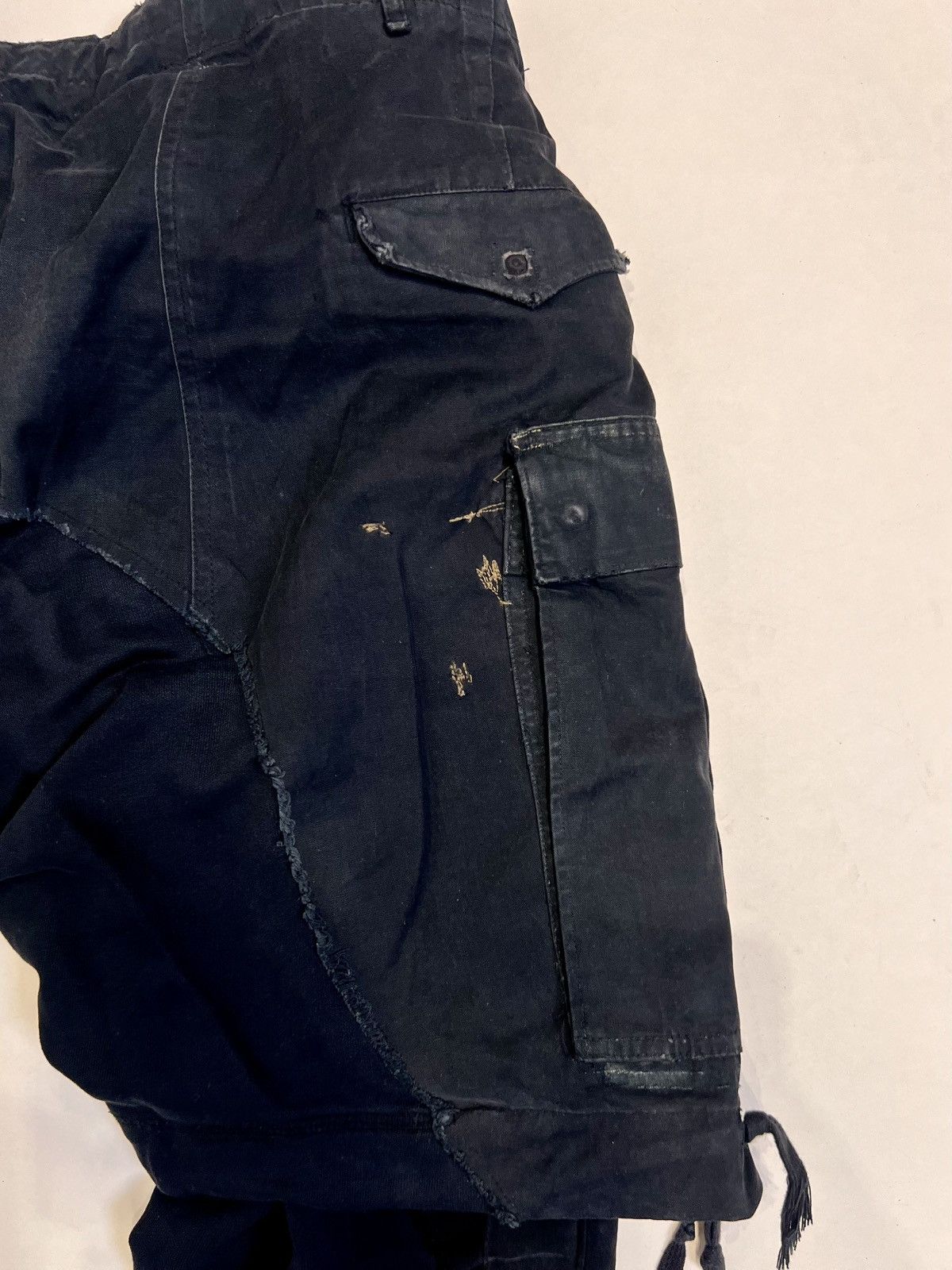 Greg Lauren Black cargo pants with tracksuits Size US 38 / EU 54 - 5 Thumbnail