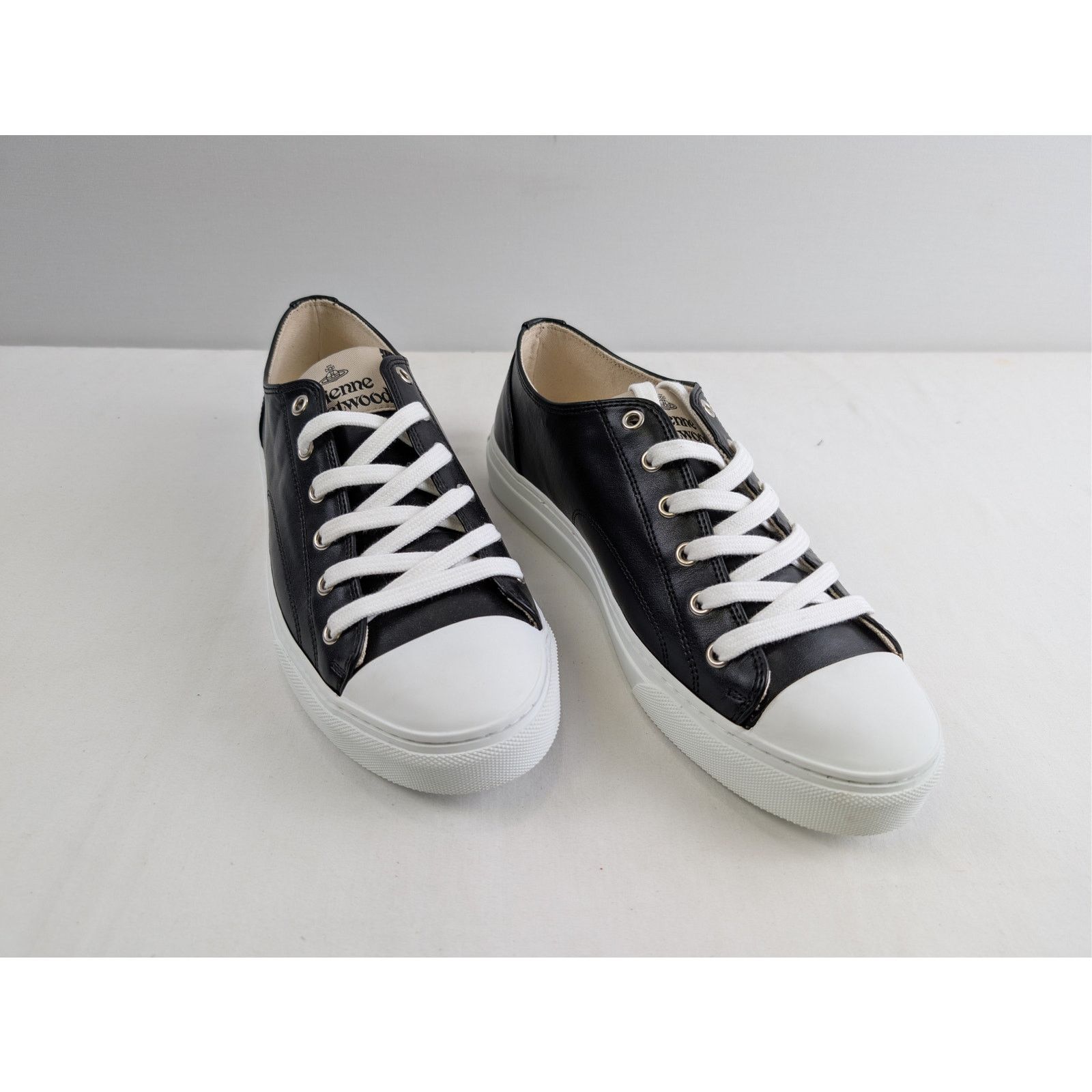 Vivienne Westwood o1rshd1 Plimsoll High Top Eco Leather Sneakers in Black Size US 10 / EU 43 - 7 Thumbnail