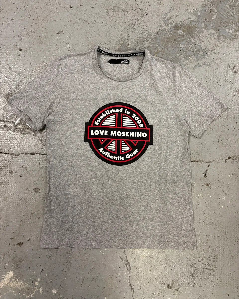 Moschino 2008 Love Moschino Grey Peace Tee-shirt Size US S / EU 44-46 / 1 - 1 Thumbnail