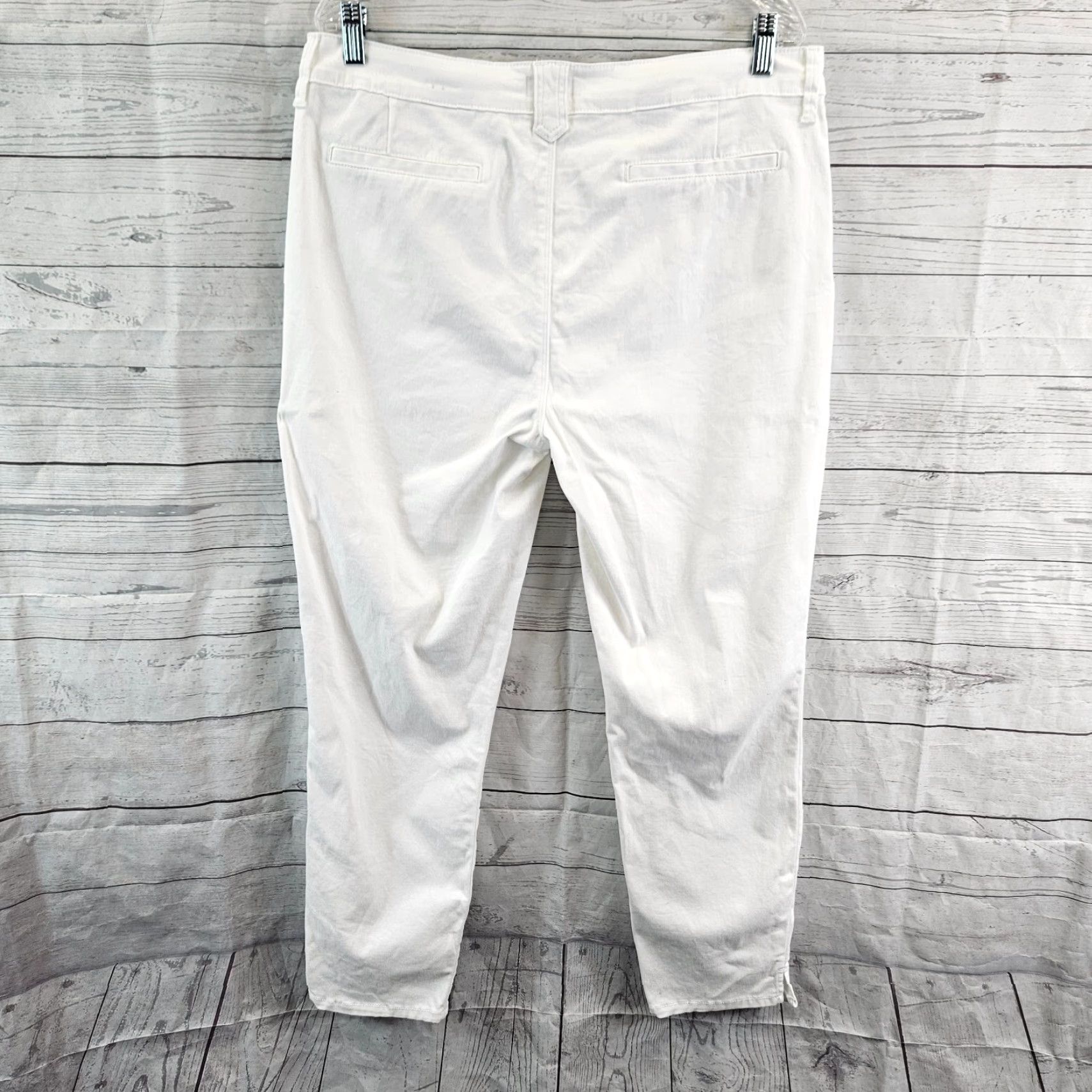 NYDJ VINTAGE? [No] NYDJ Womens Ankle Jeans 14 White High Rise Cotton Blend Size 14 Jeans Womens White Ankle High Rise 27.5 Inseam Woman? Size 36" / US 14 / IT 50 - 3 Thumbnail