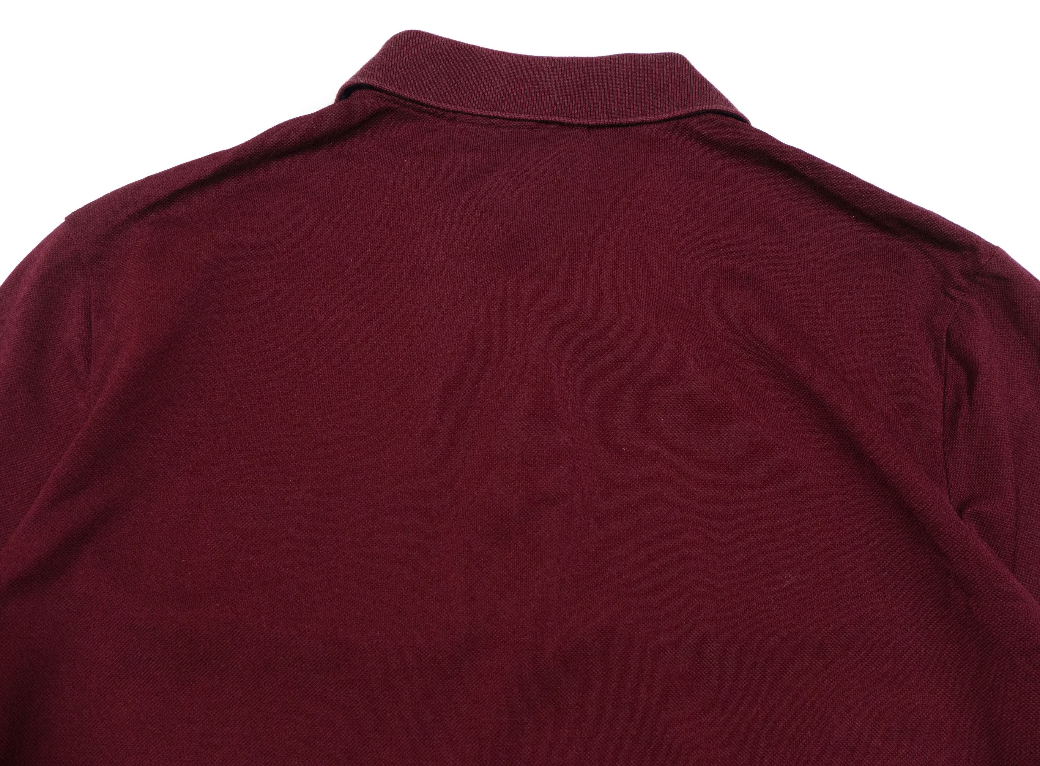 Burberry Brit Burgundy Long Sleeve Gold Patch Logo Pique Polo Shirt Size US S / EU 44-46 / 1 - 4 Thumbnail