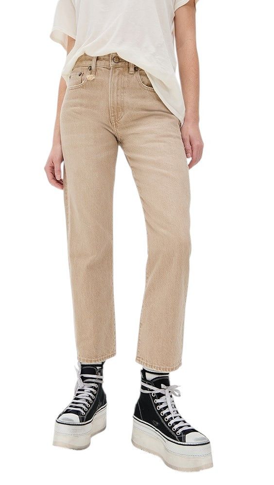 BOY STRAIGHT 26 Khaki Stretchy Faded Ankle Casual 86296