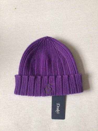 Drake's MADE IN SCOTLAND WOOL BEANIE HAT Size ONE SIZE - 1 Thumbnail