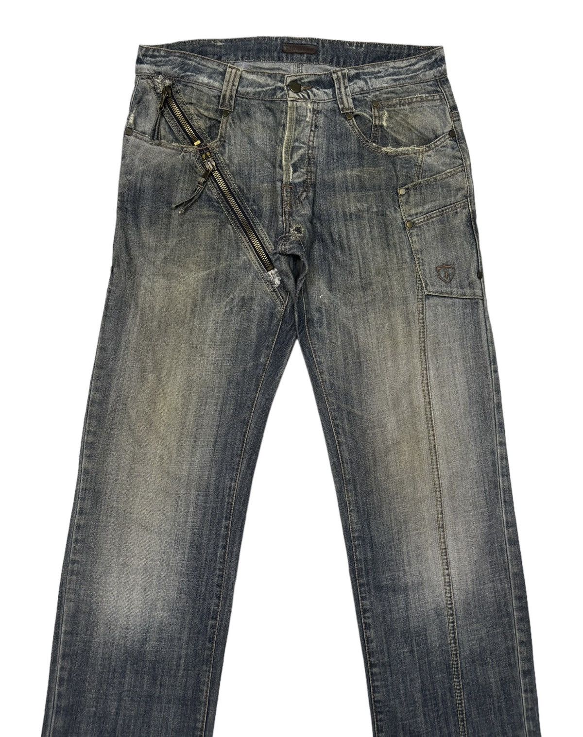 Beauty Beast ❤️‍🔥DISTRESSED DENIM MULTI ZIPPER ABSOLUTE JOY DENIM JEANS Size US 34 / EU 50 - 5 Thumbnail