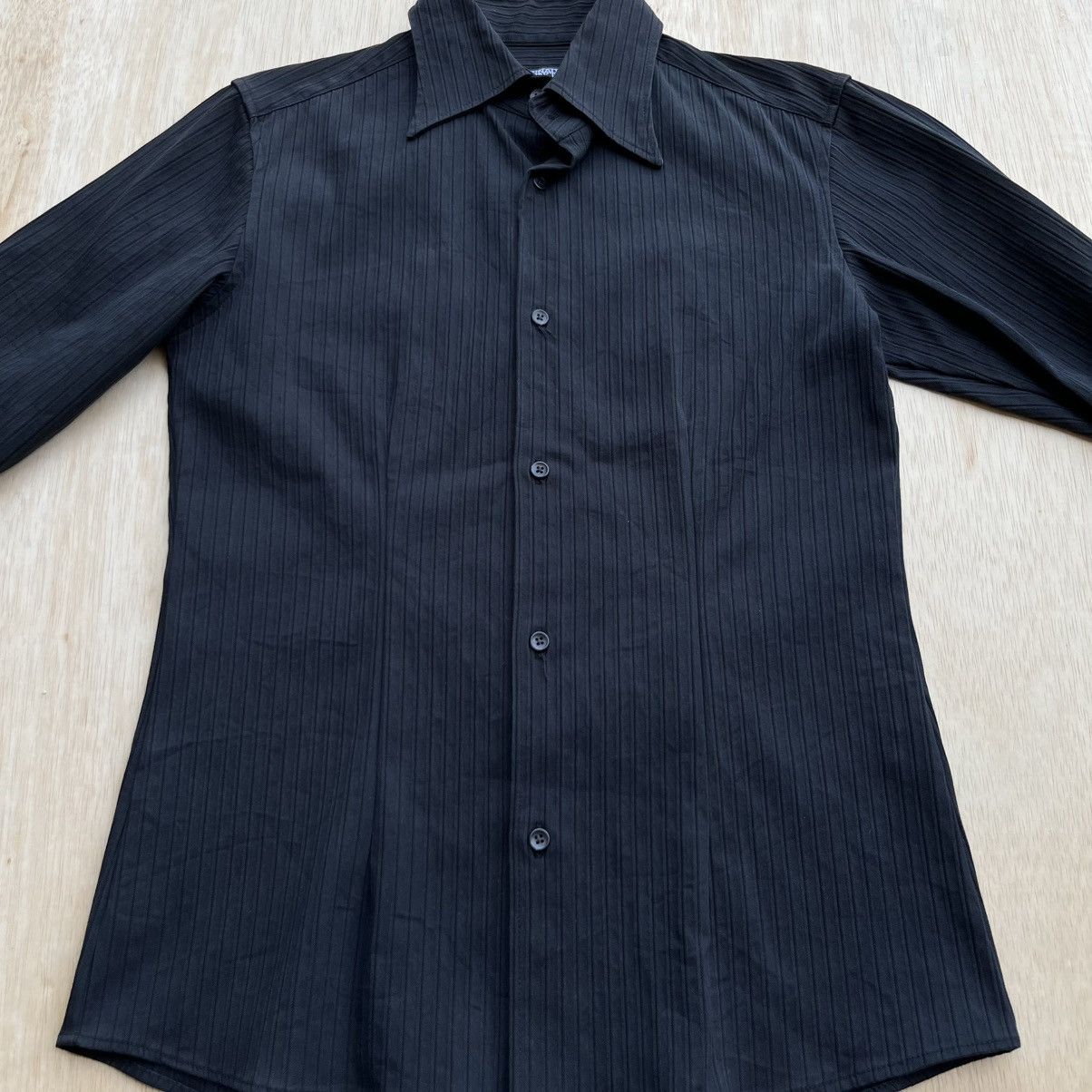 Tornado Mart TORNADO MART BLACK SLIM FIT LONG SLEEVE SHIRT Size US L / EU 52-54 / 3 - 4 Thumbnail