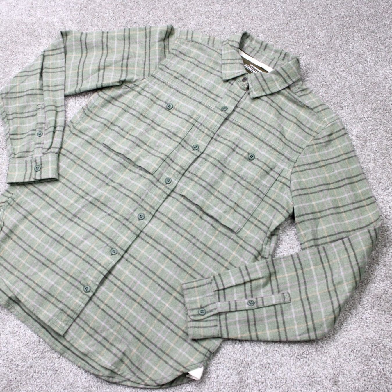 Vintage REI Co-op Shirt Womens Small Green Plaid Wallace Lake Flannel Long Sleeve Button Up Shirt Size S / US 4 / IT 40 - 3 Thumbnail