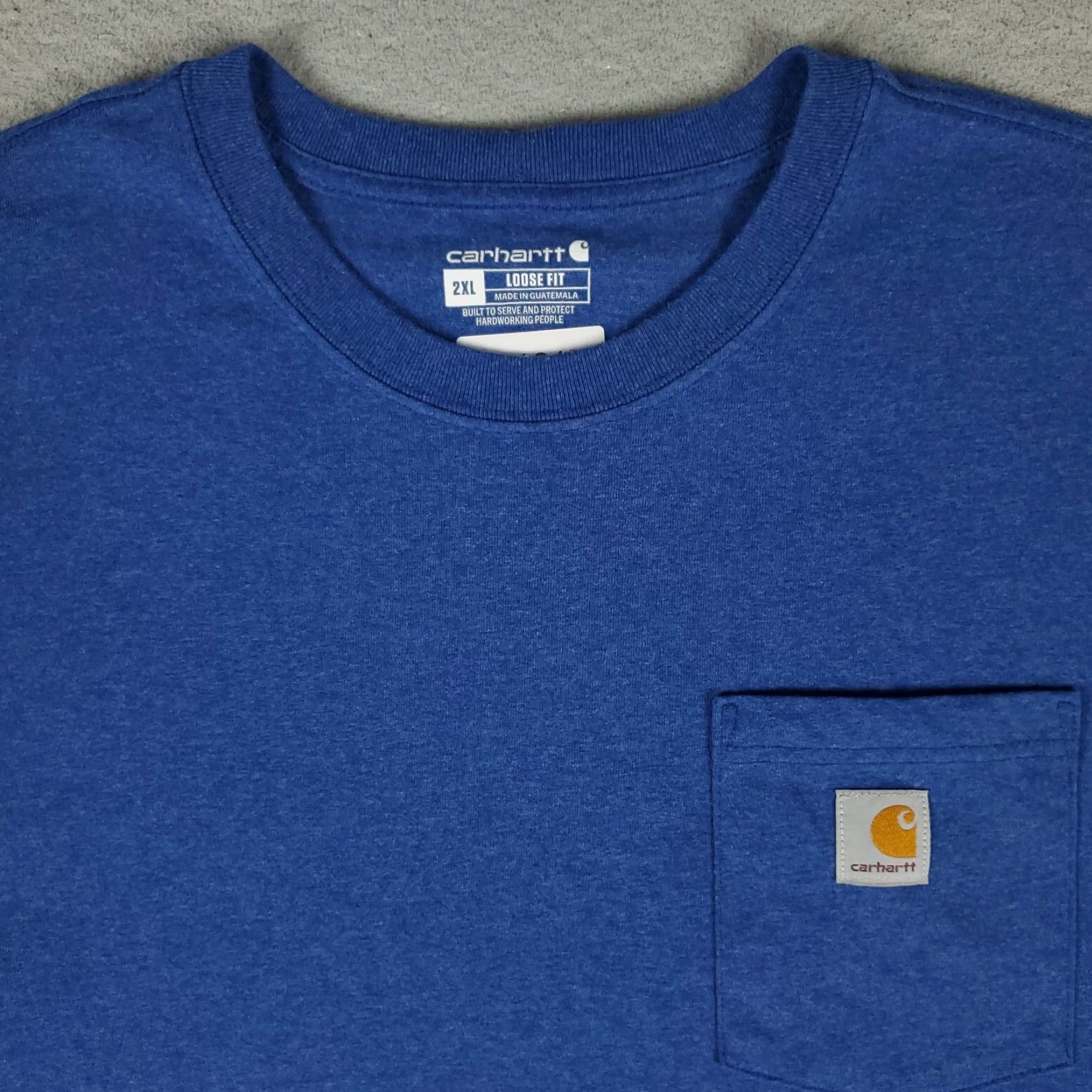 Carhartt Carhartt 2XL Blue Pocket T-Shirt Mens Short Sleeve Classic American Size US XXL / EU 58 / 5 - 2 Thumbnail