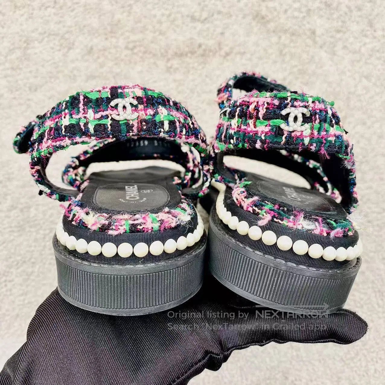 Chanel Chanel Pearl black sandals| Size US 7 / IT 37 - 5 Thumbnail