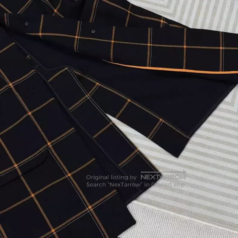 Hermes Hermes Plaid Medium-length Wool Coat Size XS / US 0-2 / IT 36-38 - 7 Thumbnail
