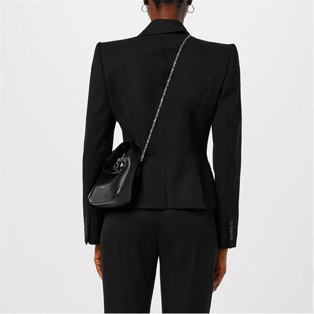 Alexander McQueen o1g2r1mq0824 Structured Zip Blazers in Black Size XS / US 0-2 / IT 36-38 - 4 Thumbnail