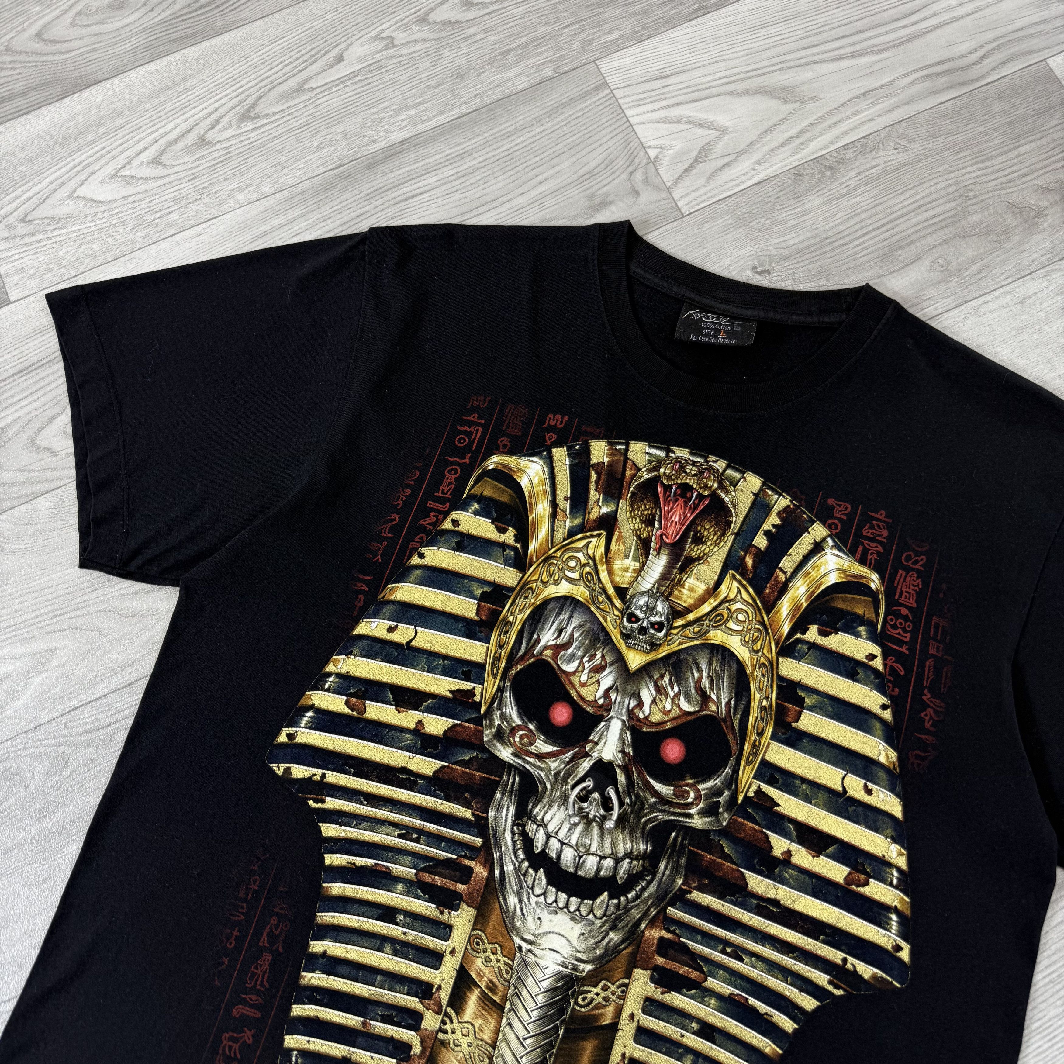 Vintage Vintage Skull Rare Egypt Rock Graphic Tee Shirt L Size US L / EU 52-54 / 3 - 9 Thumbnail