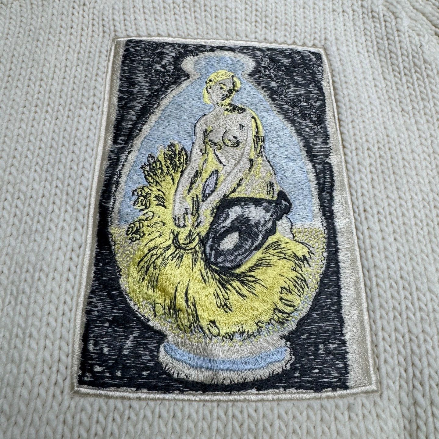 Dior Dior Mermaid Embroidered Vneck Wool Sweater 3XL Size 3XL / US 20-22 - 3 Thumbnail