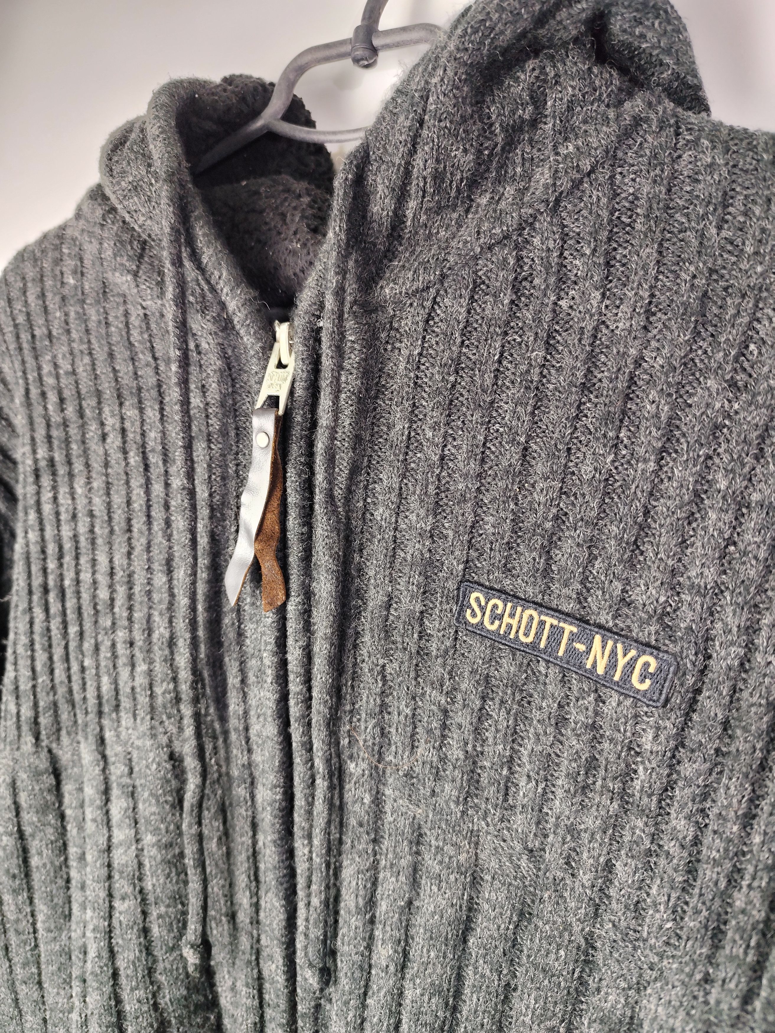 Schott Vintage streetwear sportswear Scott Sherpa fleece jacket Size US XL / EU 56 / 4 - 2 Thumbnail