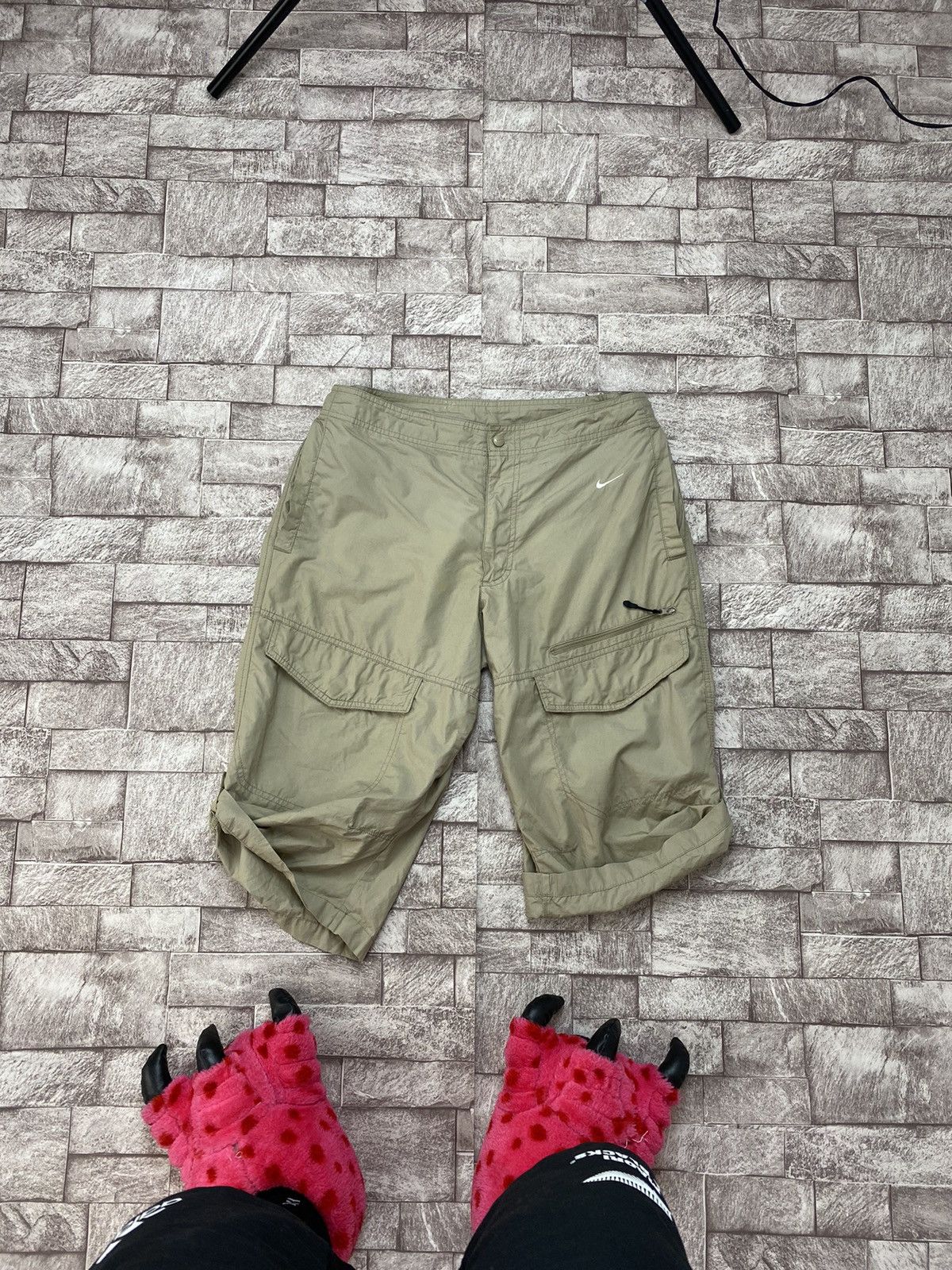 Nike × Vintage Vintage Nike Cargo Y2k Beige ATHLETIC Dept ATHDPT L Size US 36 / EU 52 - 1 Thumbnail