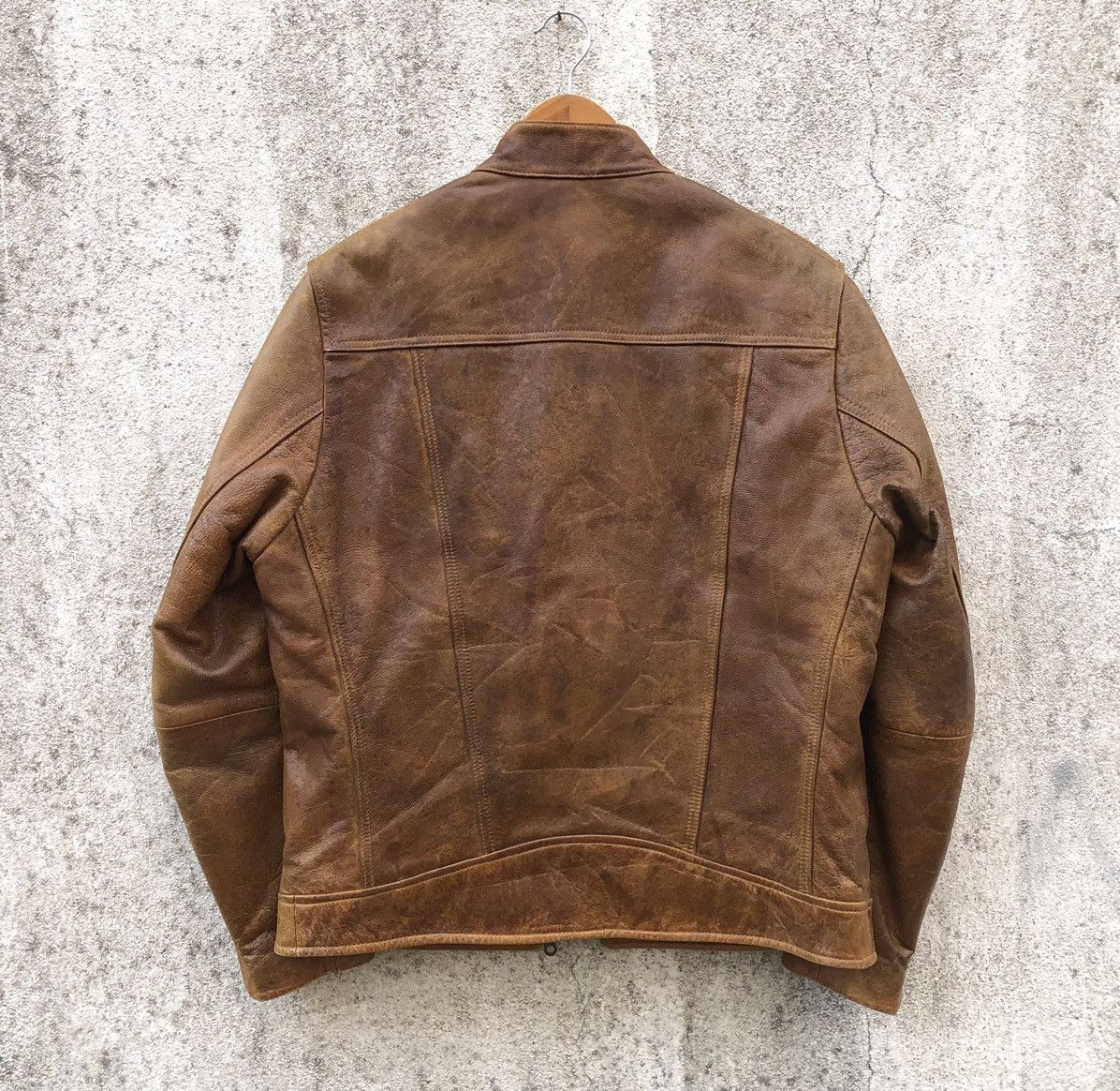 Vintage Vintage 90s Cow Real Leather Rider's Jacket By Uniqlo Size US M / EU 48-50 / 2 - 19 Thumbnail