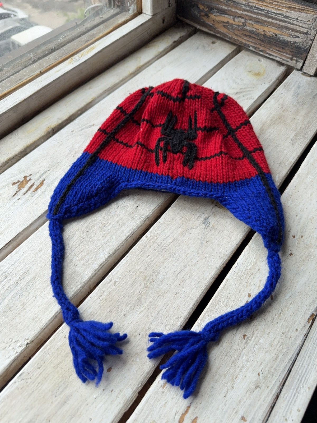 Japanese Brand × Marvel Comics × Vintage Vintage 90s THE AMAZING SPIDERMAN BEANIE Trapper Y2K HATS Size ONE SIZE - 4 Thumbnail